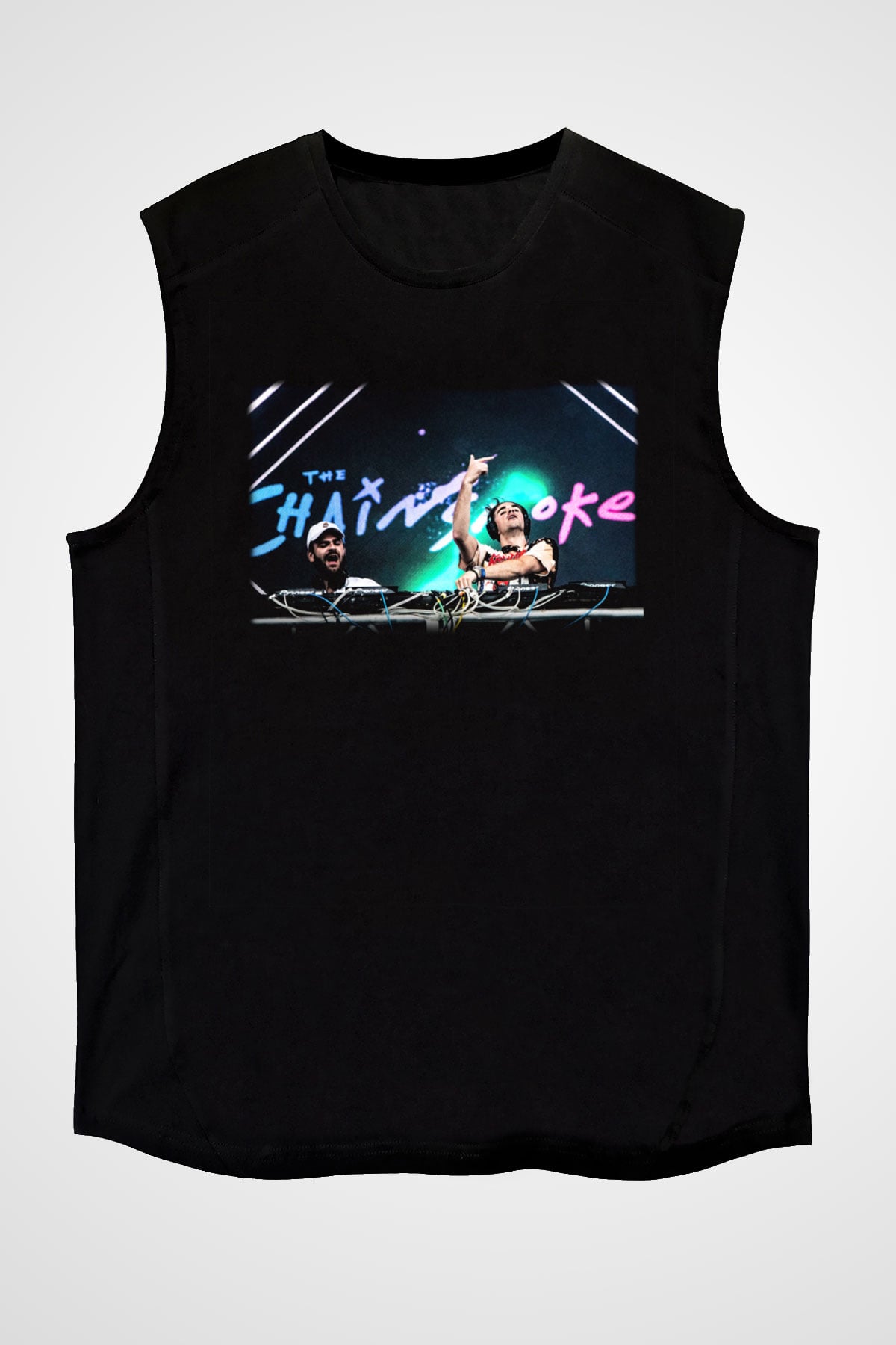 The Chainsmokers Siyah Unisex Kolsuz Tişört