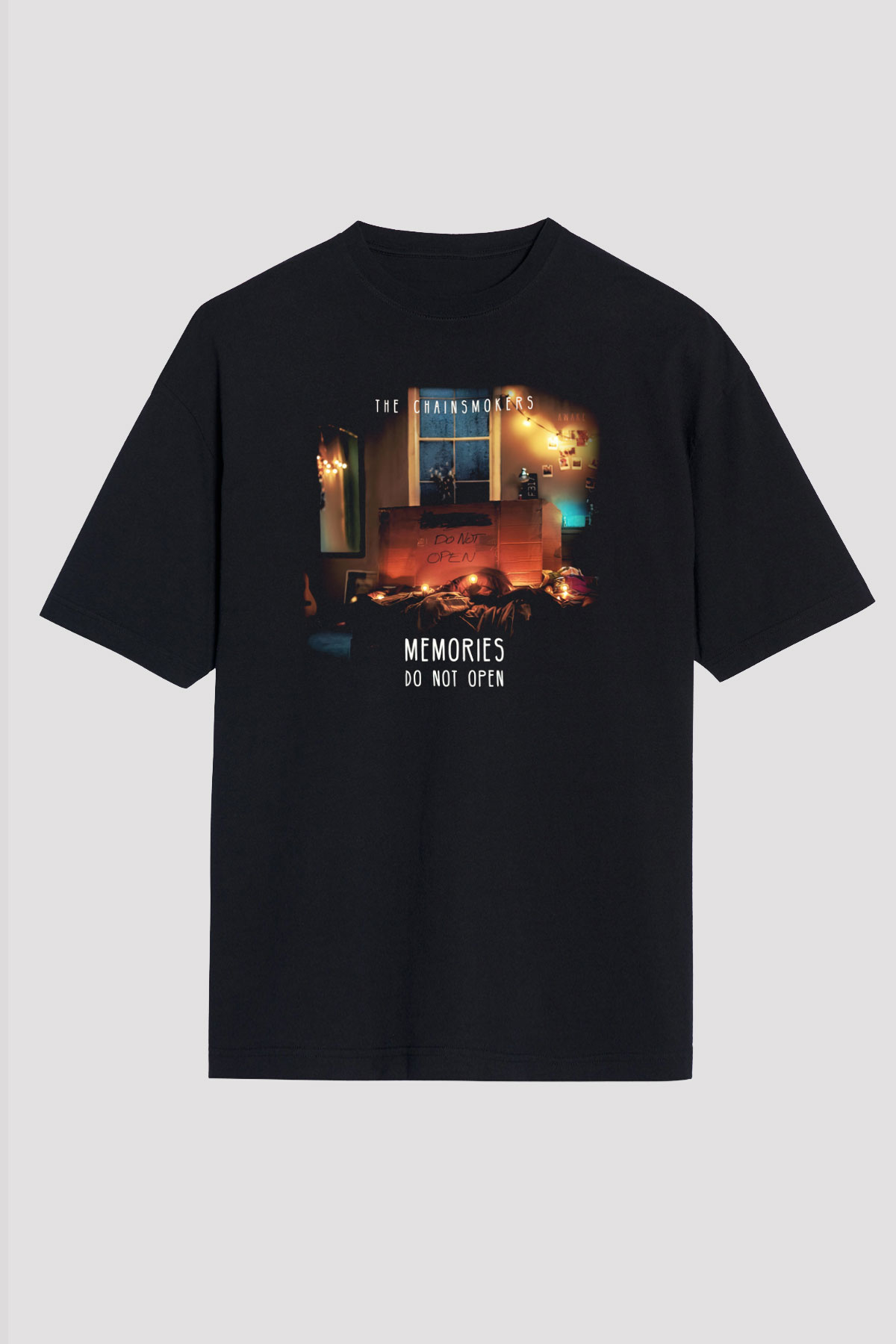 The Chainsmokers Siyah Unisex Oversize Tişört T-Shirt