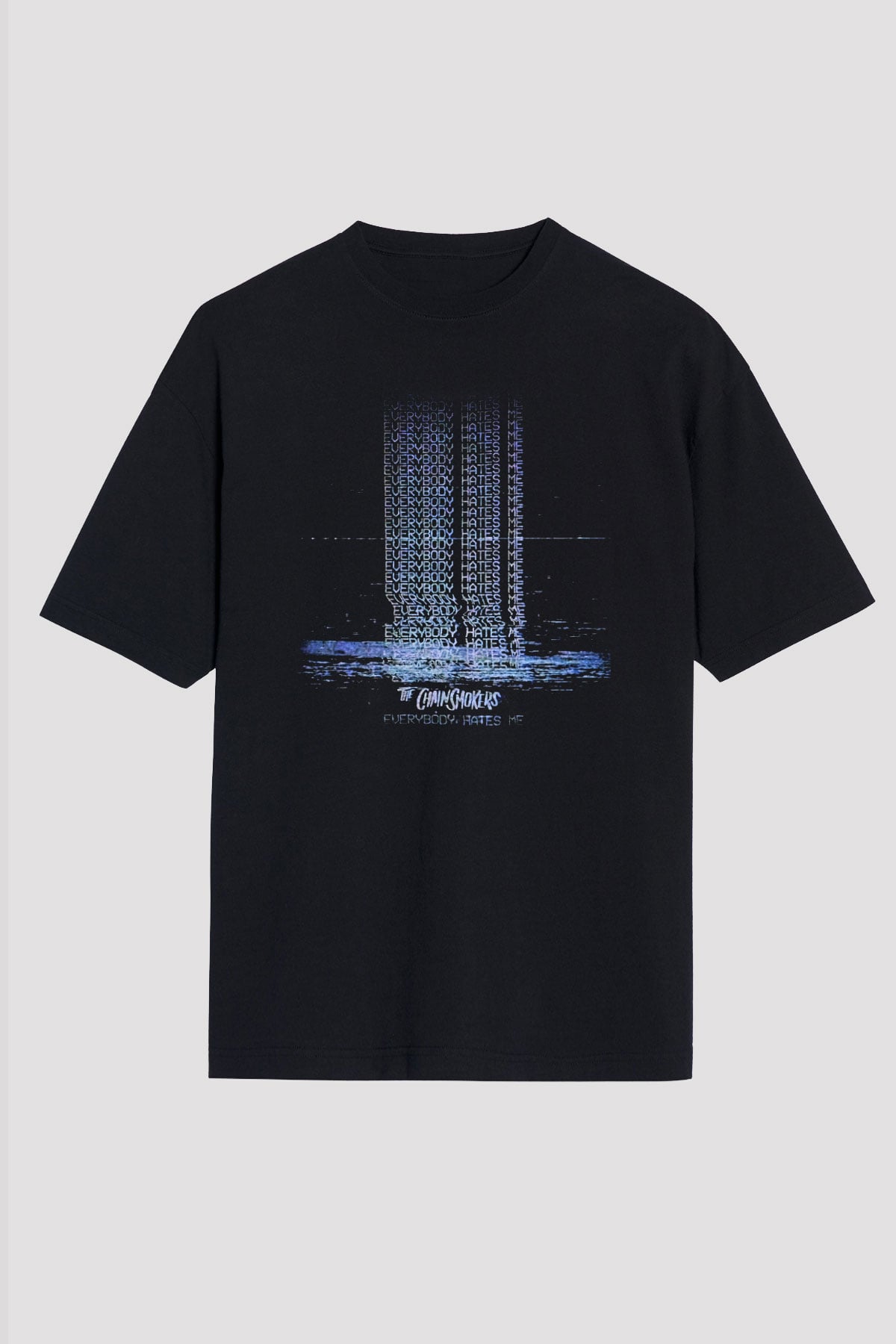 The Chainsmokers Siyah Unisex Oversize Tişört T-Shirt