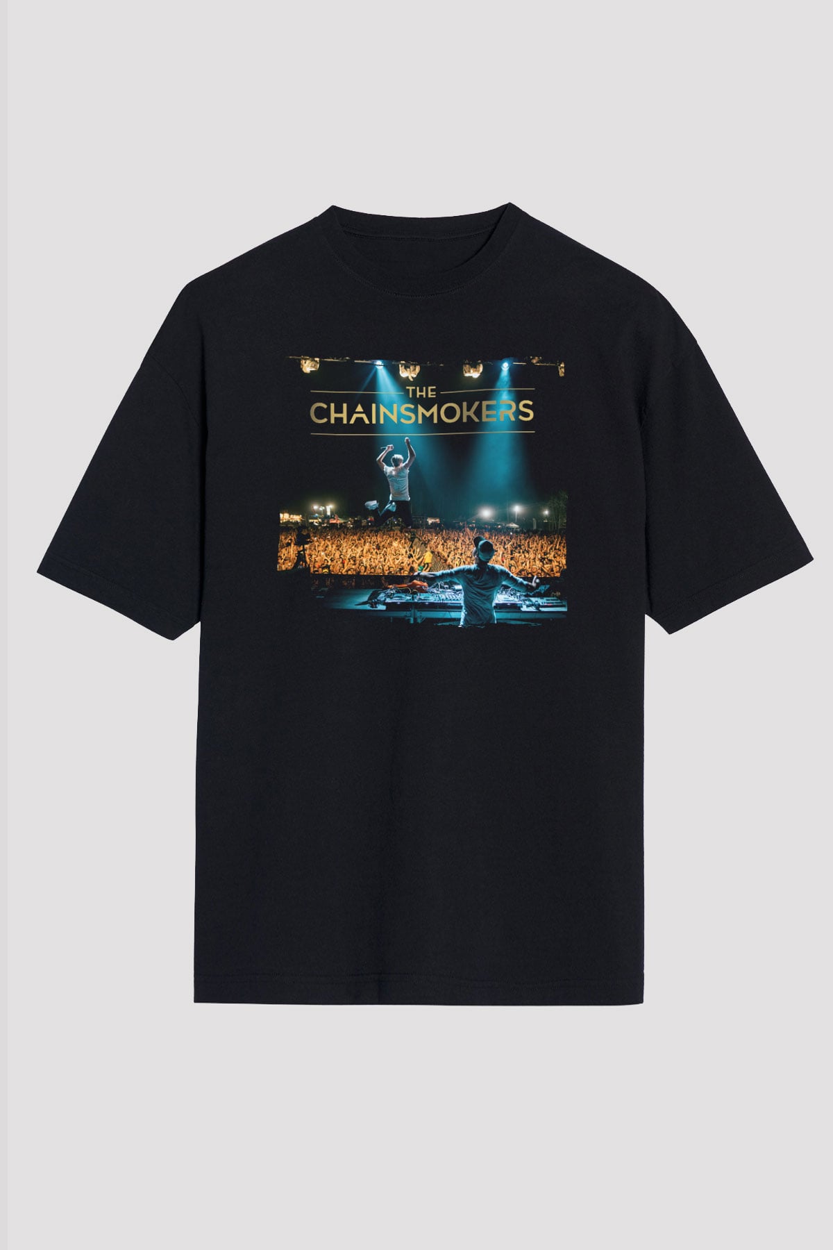 The Chainsmokers Siyah Unisex Tişört T-Shirt - TişörtFabrikası