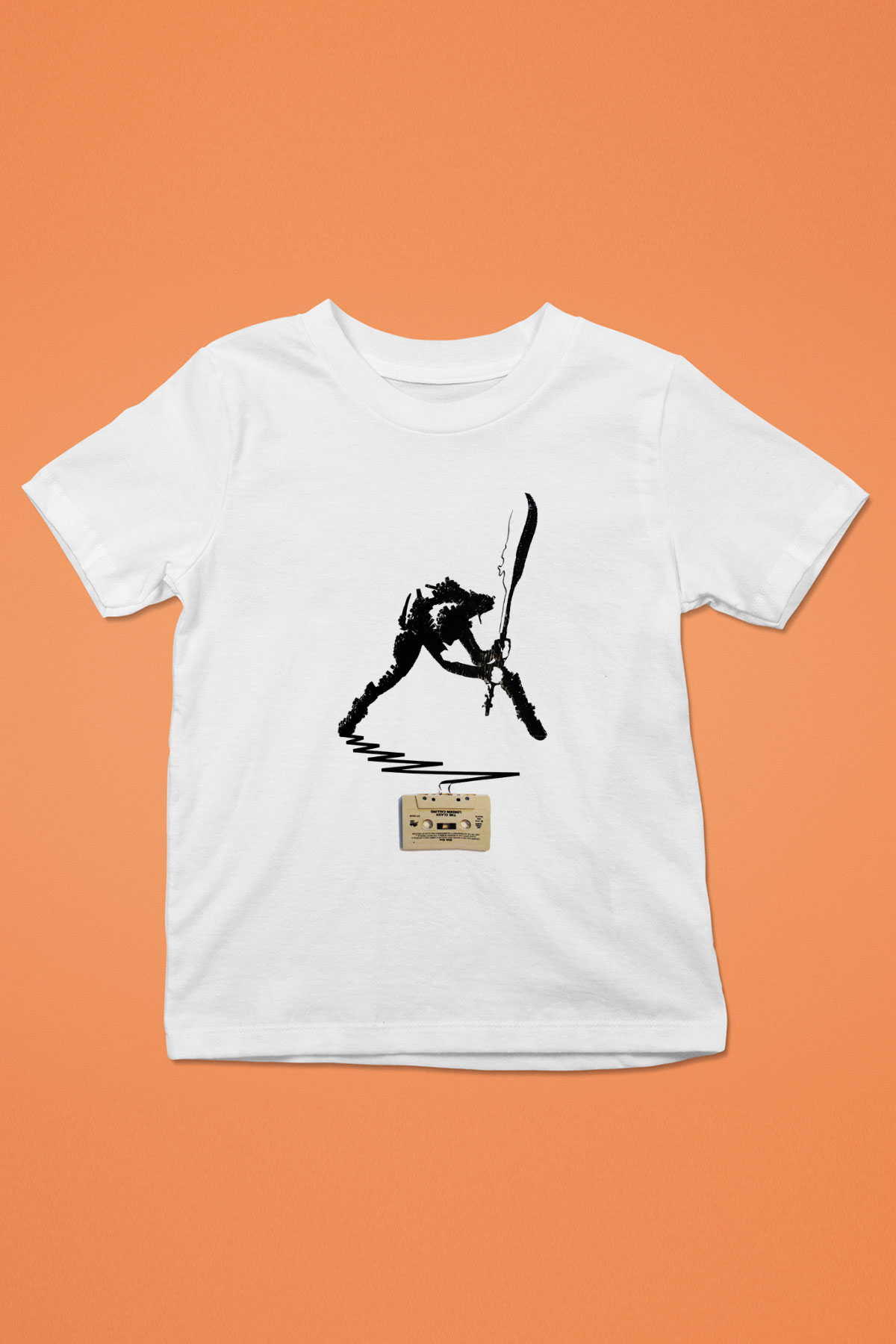 The Clash Baskılı Beyaz Unisex Çocuk Tişört