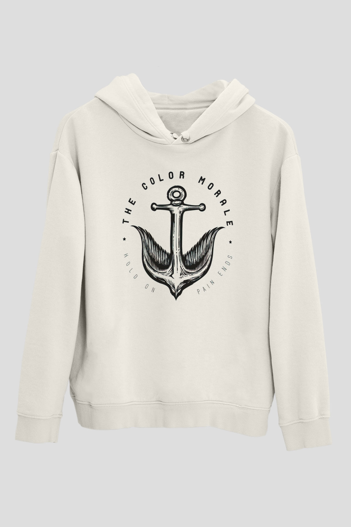 The Color Morale Beyaz Unisex Kapüşonlu Sweatshirt