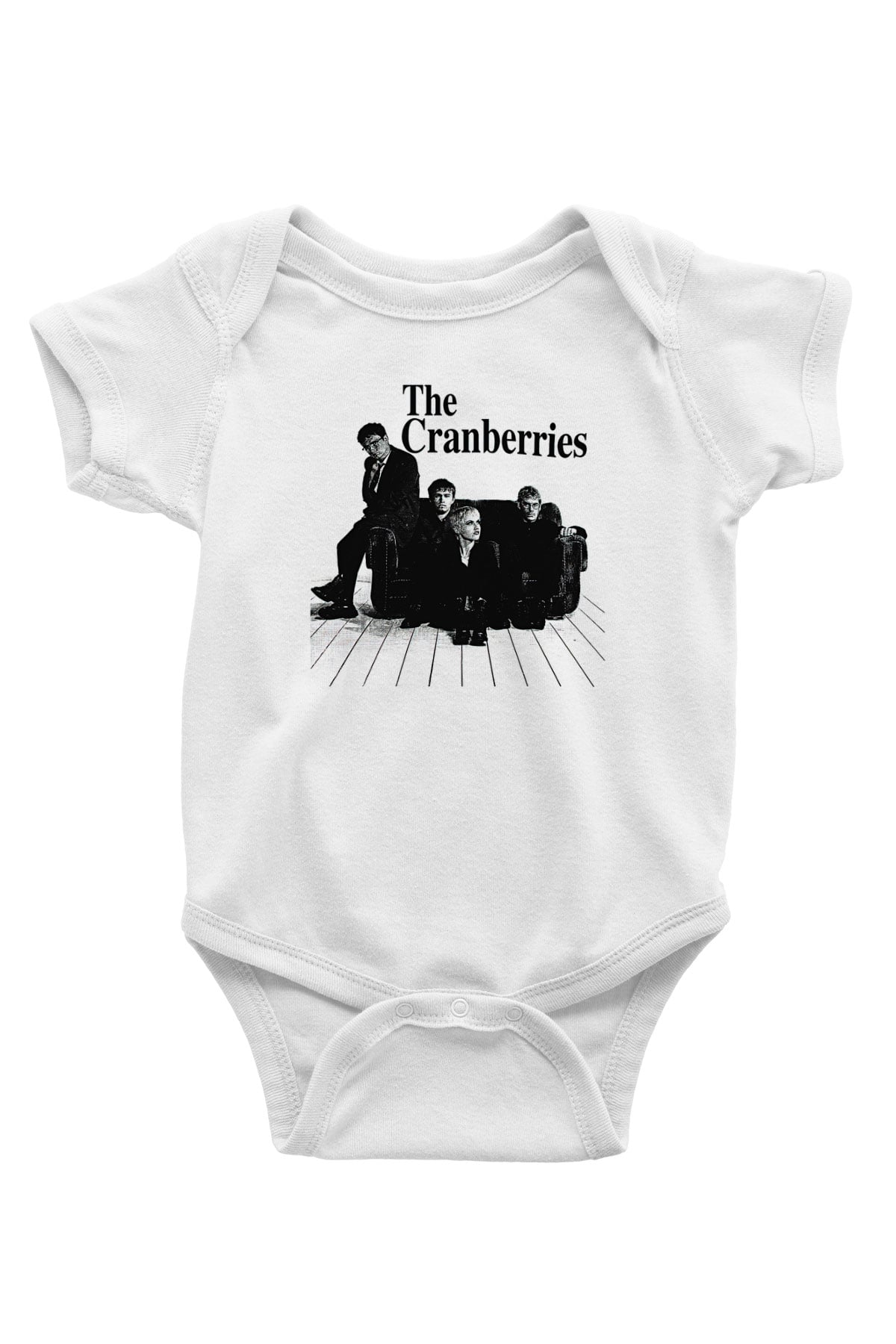 The Cranberries Baskılı Beyaz Unisex Bebek Body - Zıbın