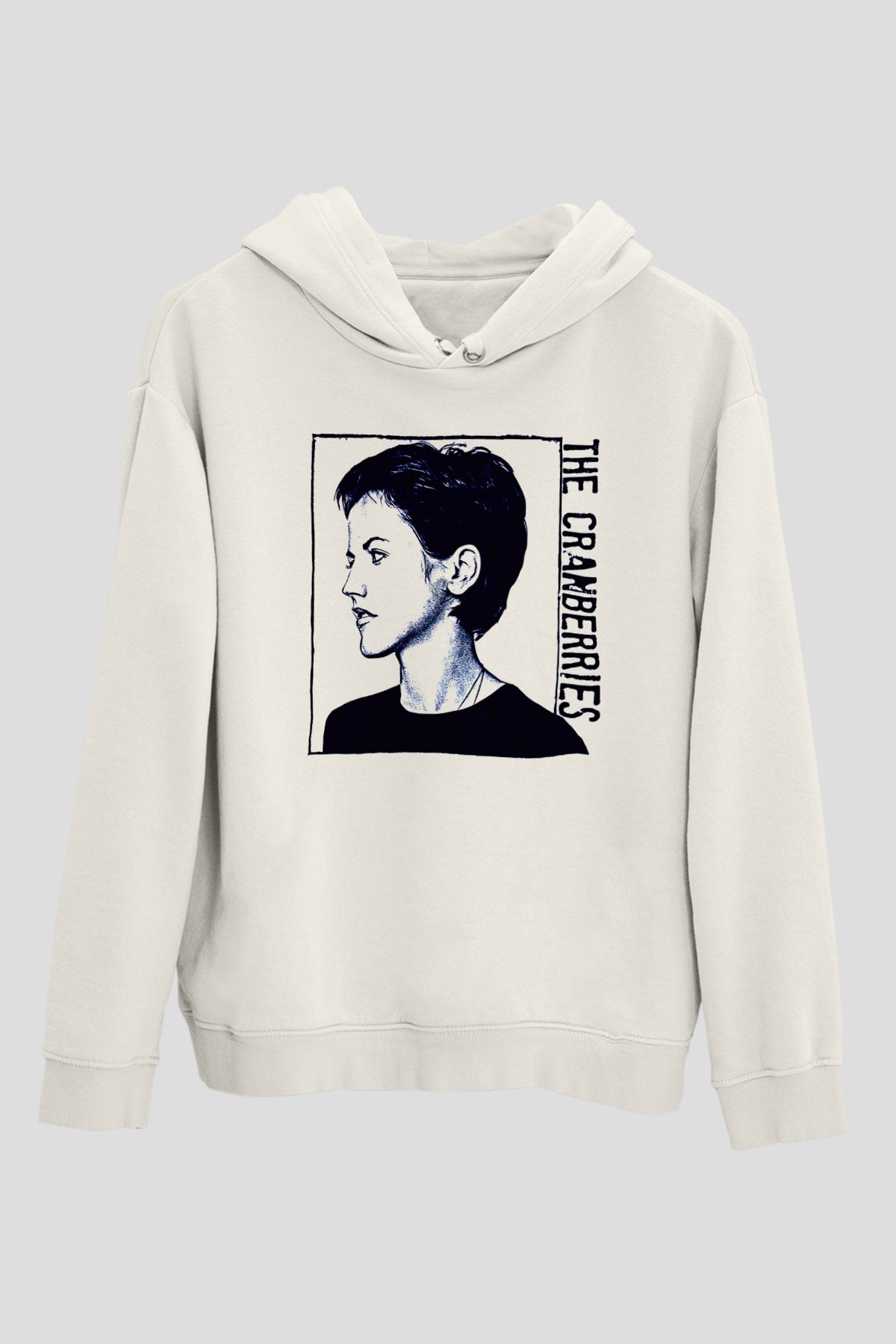 The Cranberries Baskılı Beyaz Unisex Kapüşonlu Sweatshirt