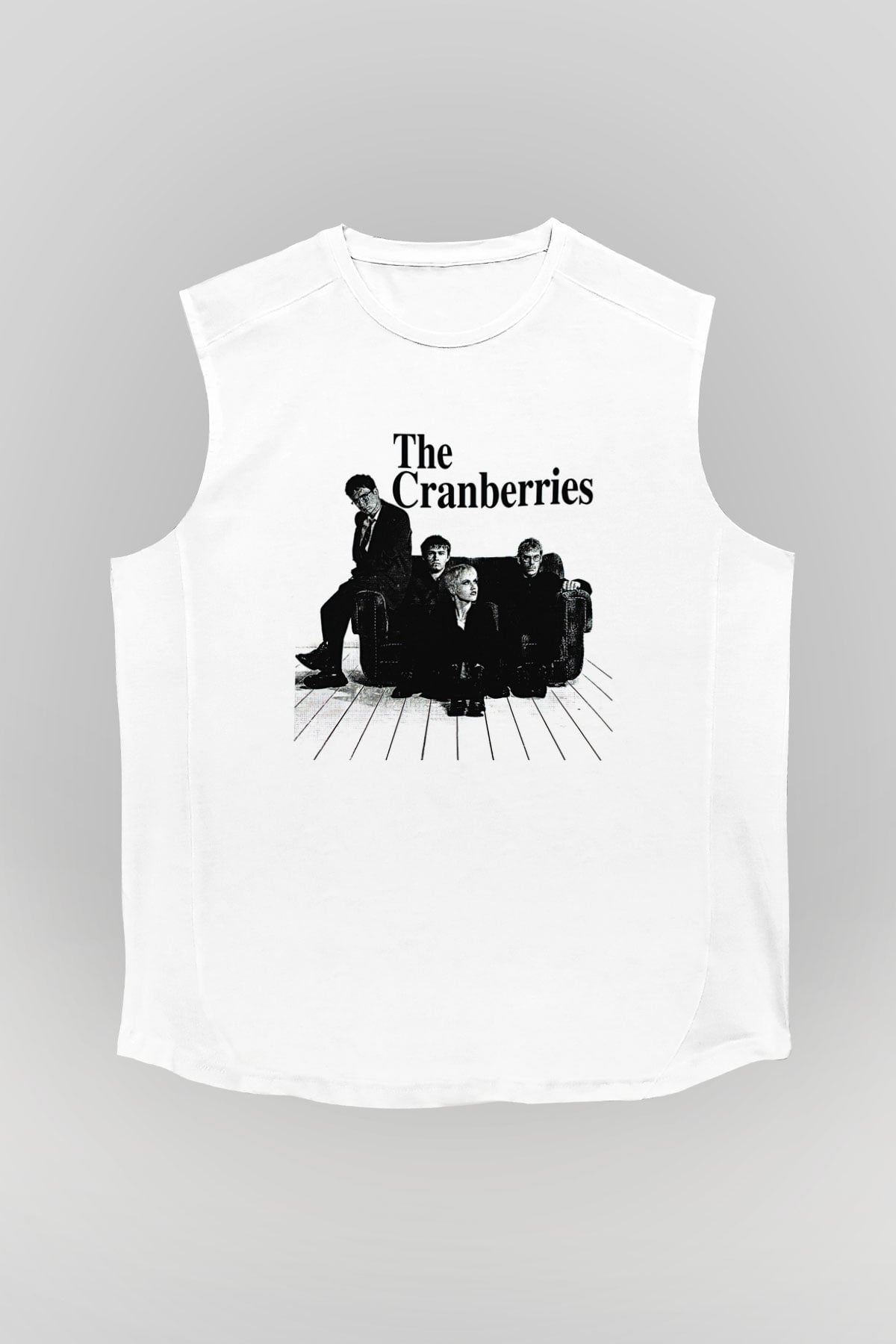 The Cranberries Baskılı Beyaz Unisex Kolsuz Tişört - Tshirt