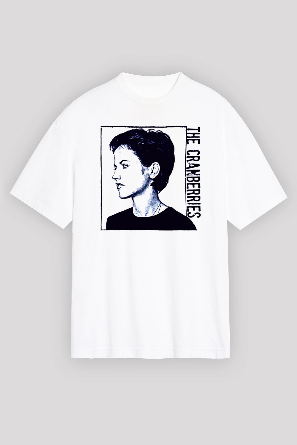 The Cranberries Baskılı Beyaz Unisex Oversize Tişört - Tshirt