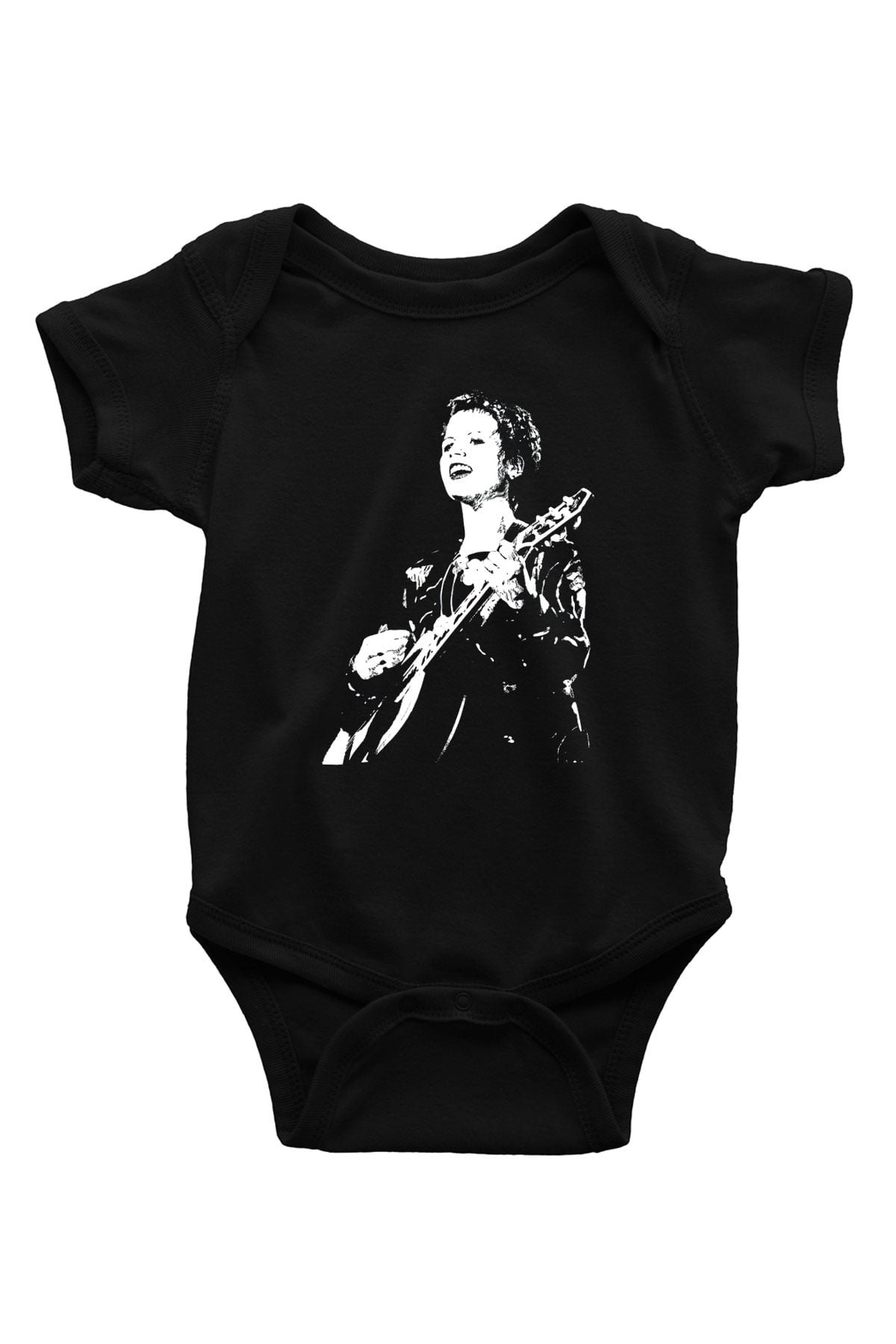 The Cranberries Baskılı Unisex Siyah Bebek Body - Zıbın