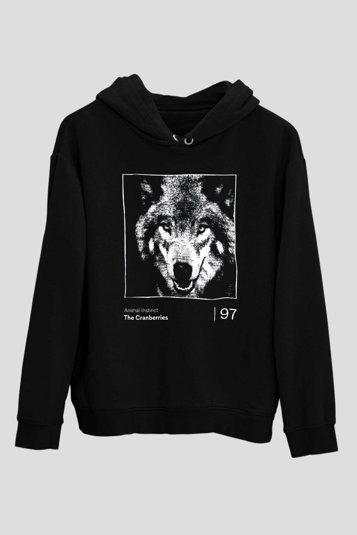 The Cranberries Baskılı Unisex Siyah Kapüşonlu Sweatshirt