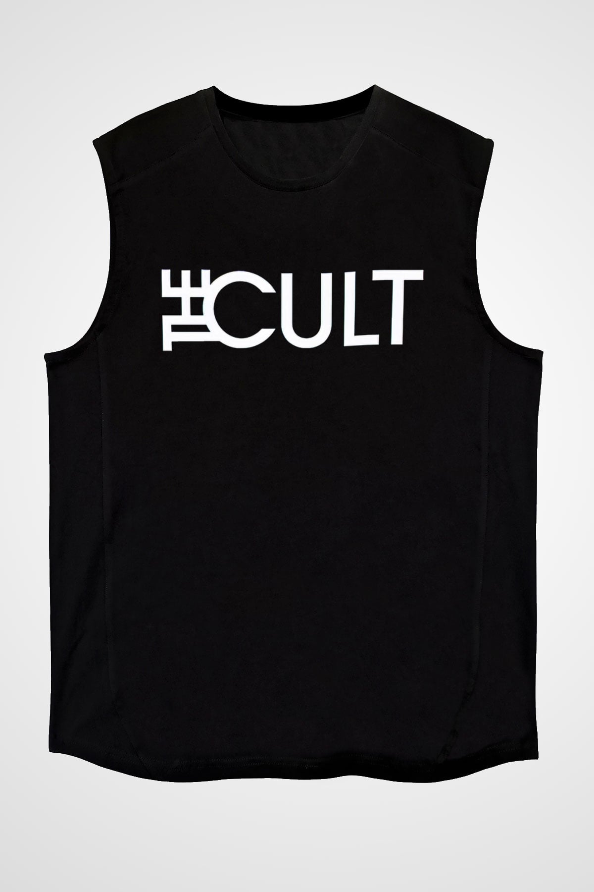 The Cult Baskılı Unisex Siyah Kolsuz Tişört - Tshirt