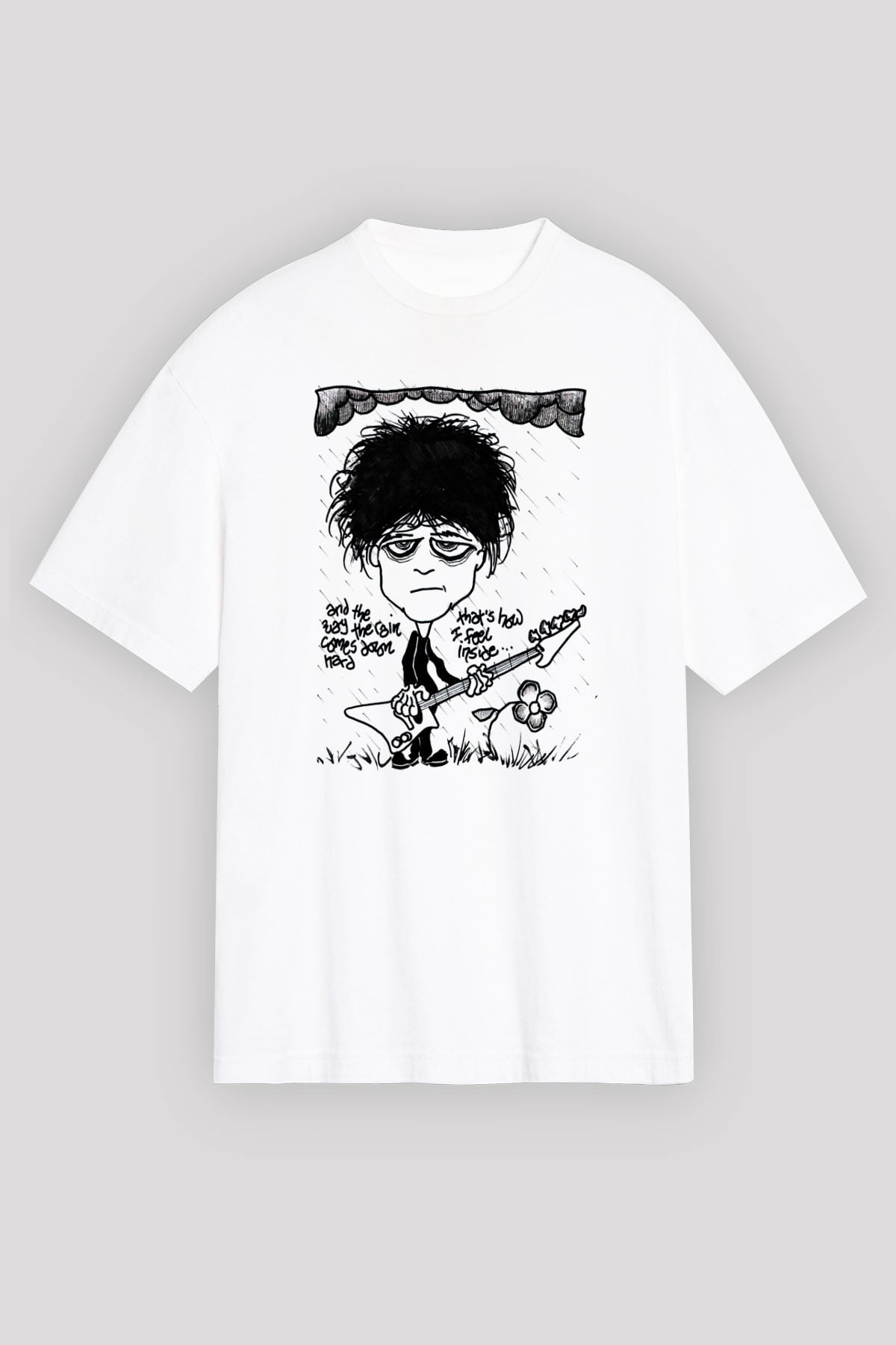 The Cure Beyaz Unisex Tişört T-Shirt - TişörtFabrikası