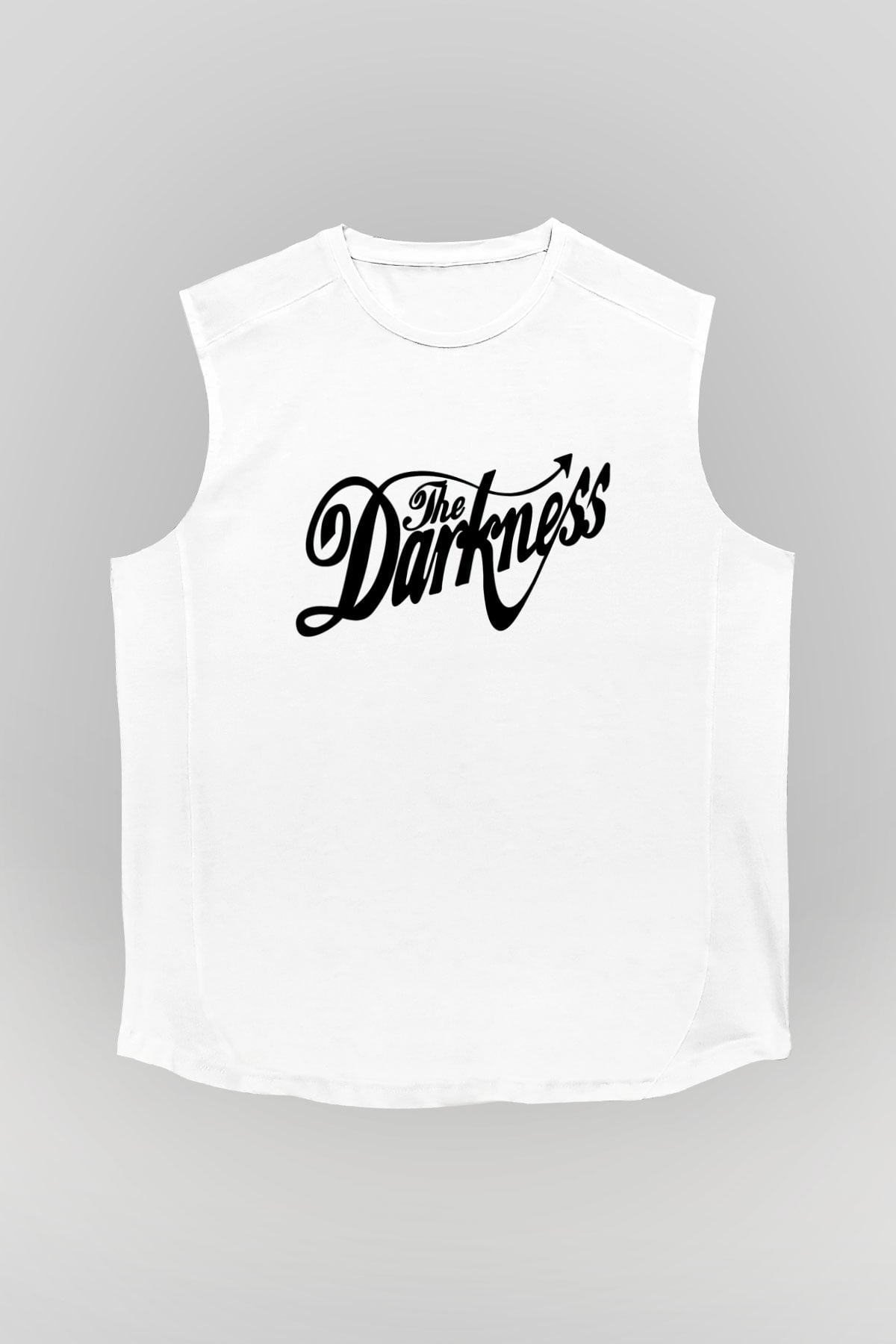 The Darkness Beyaz Unisex Kolsuz Tişört