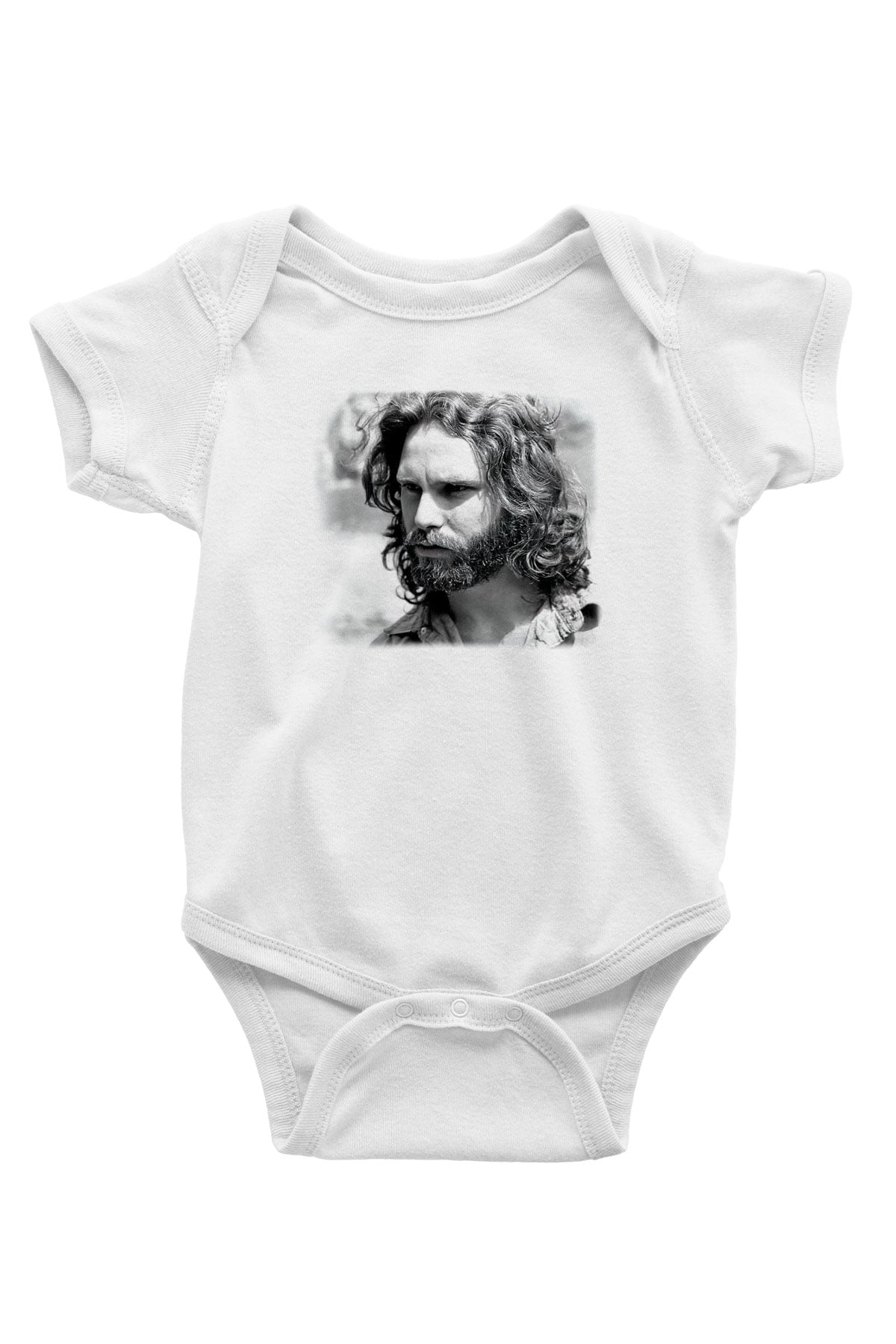The Doors Baskılı Beyaz Unisex Bebek Body - Zıbın