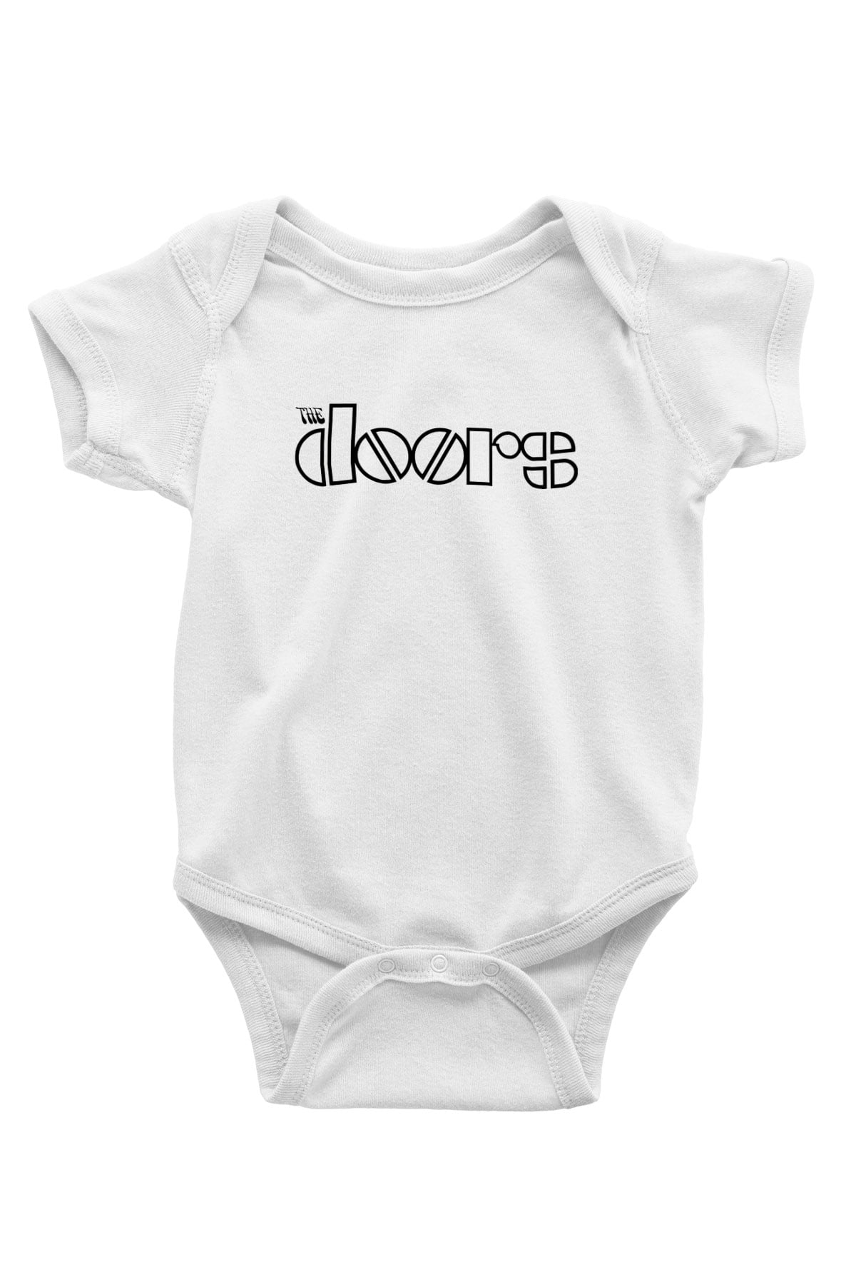 The Doors Baskılı Beyaz Unisex Bebek Body - Zıbın