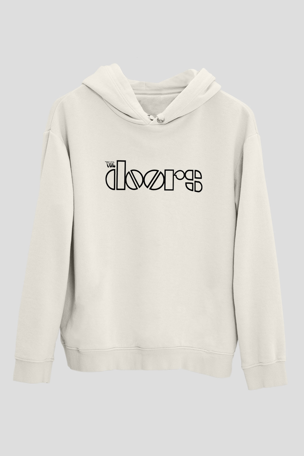 The Doors Beyaz Unisex Kapşonlu Sweatshirt