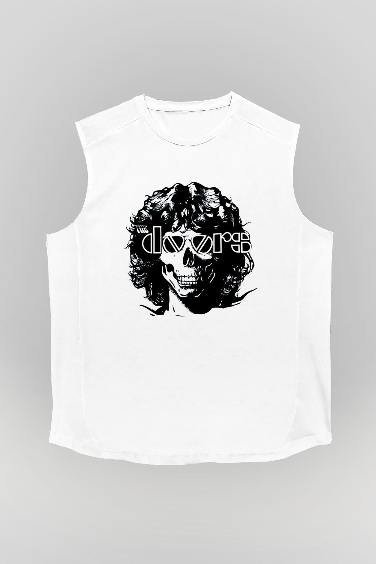 The Doors Beyaz Unisex Kolsuz Tişört