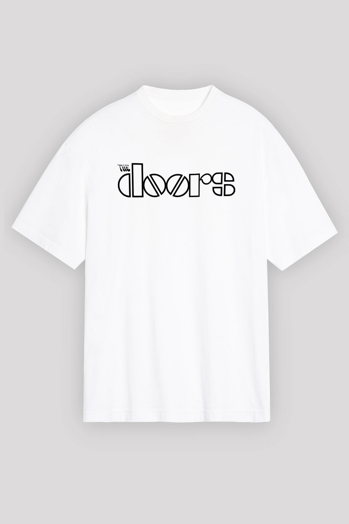 The Doors Beyaz Unisex Oversize Tişört T-Shirt