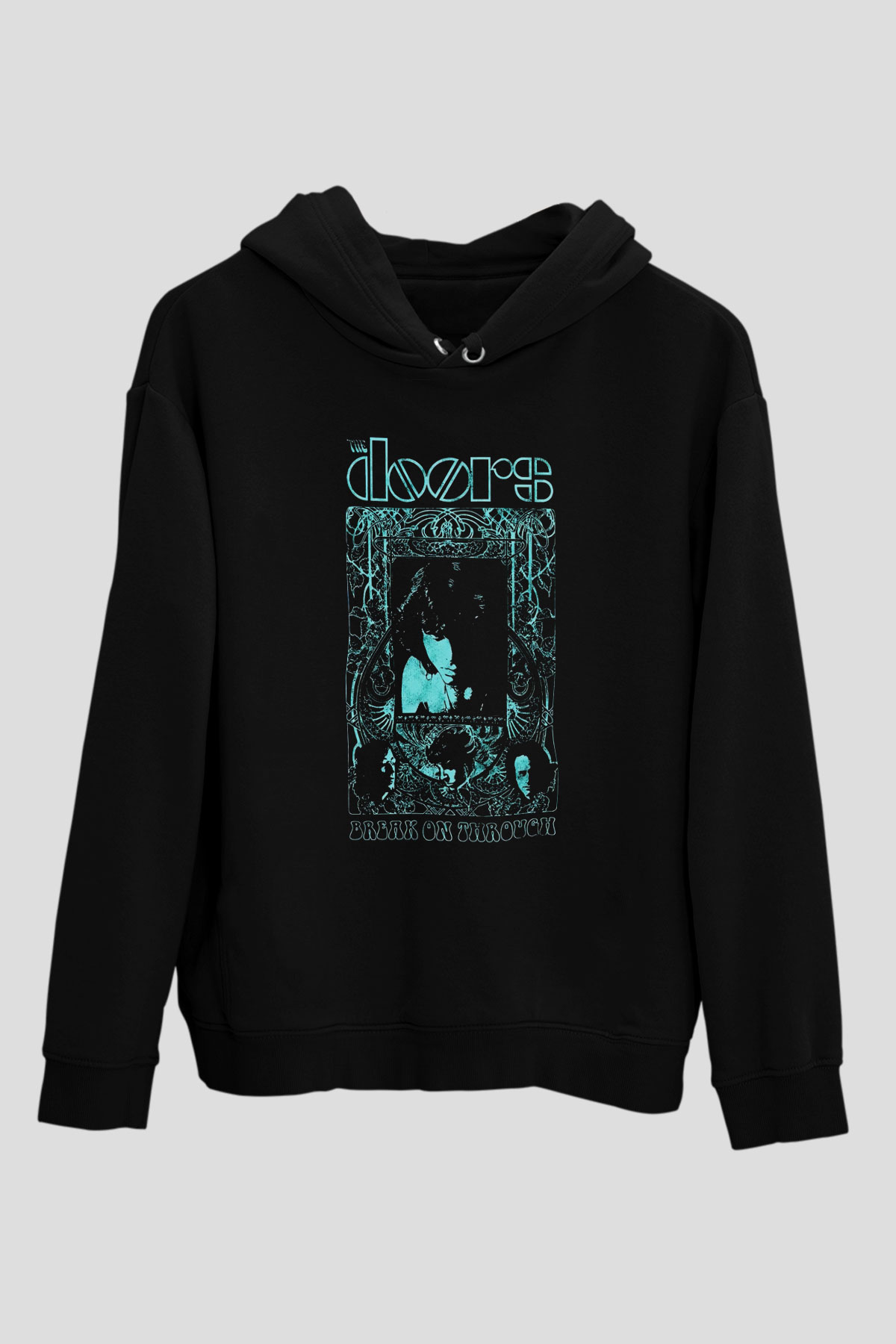 The Doors Siyah Unisex Kapüşonlu Sweatshirt