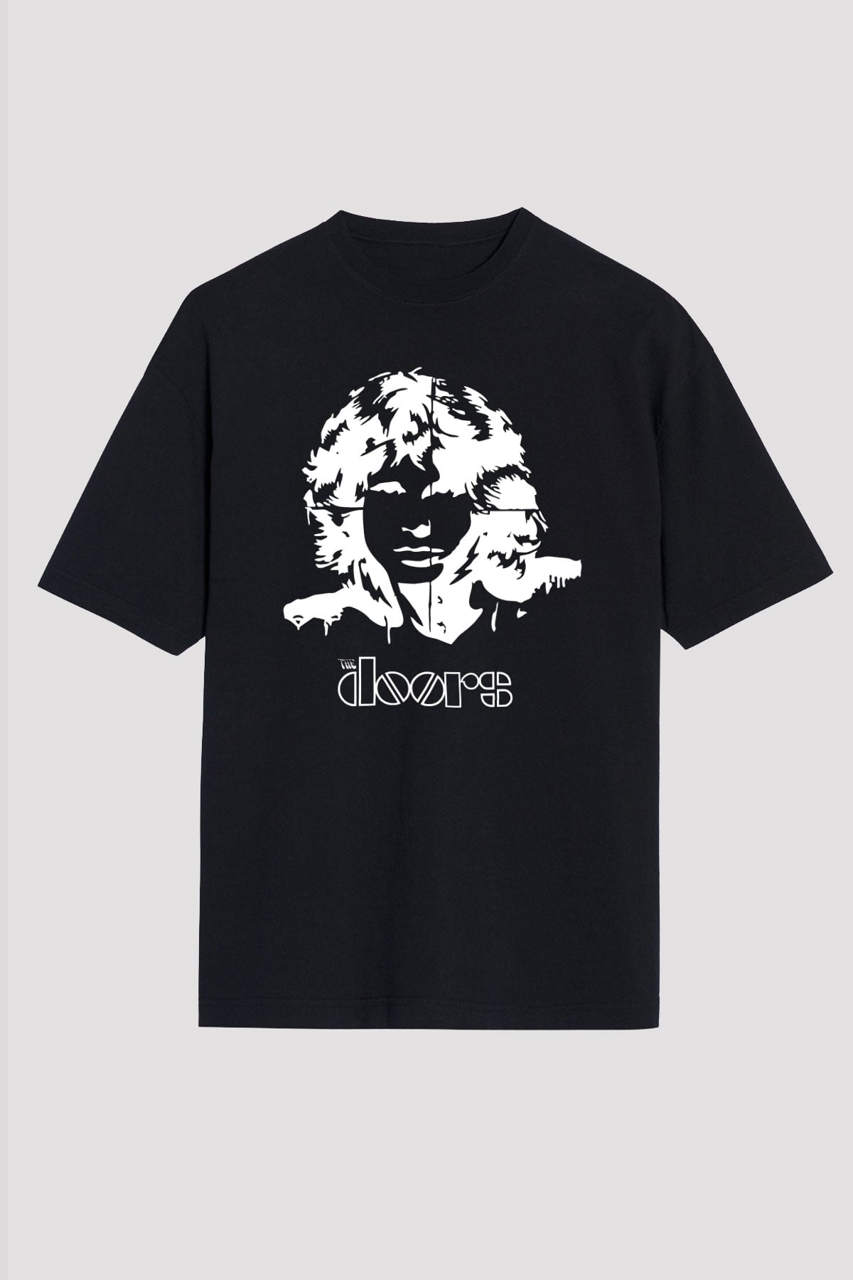 The Doors Siyah Unisex Oversize Tişört T-Shirt