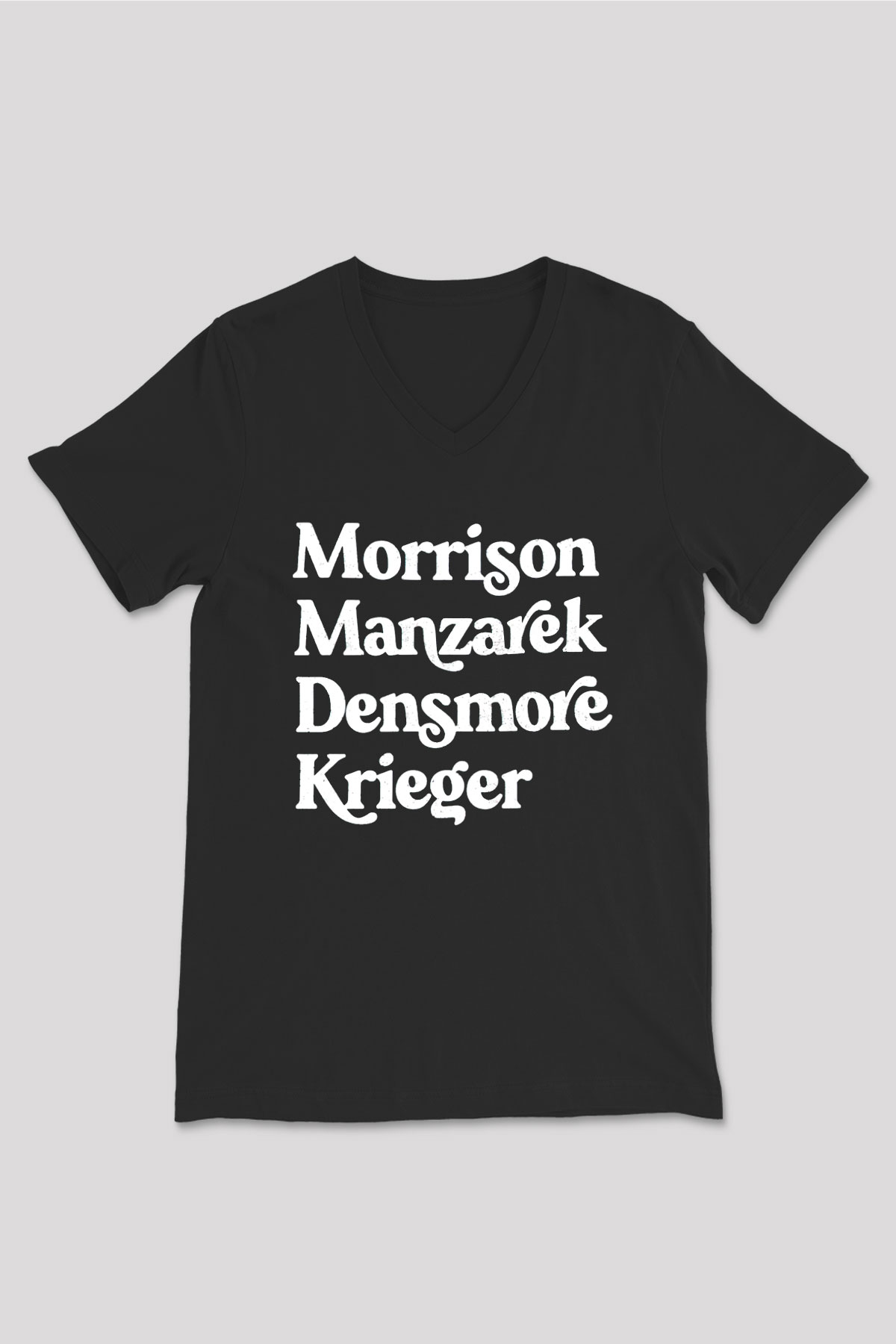 The Doors Siyah Unisex V Yaka Tişört