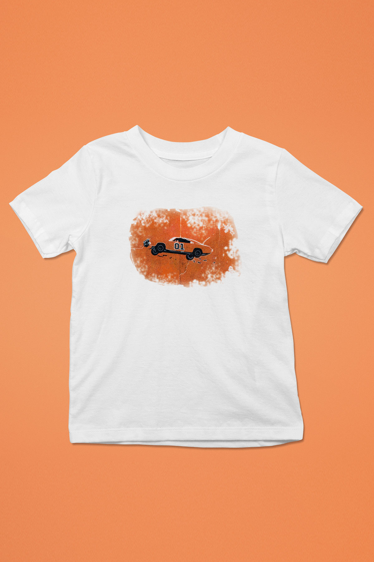 The Dukes of Hazzard Baskılı Beyaz Unisex Çocuk Tişört