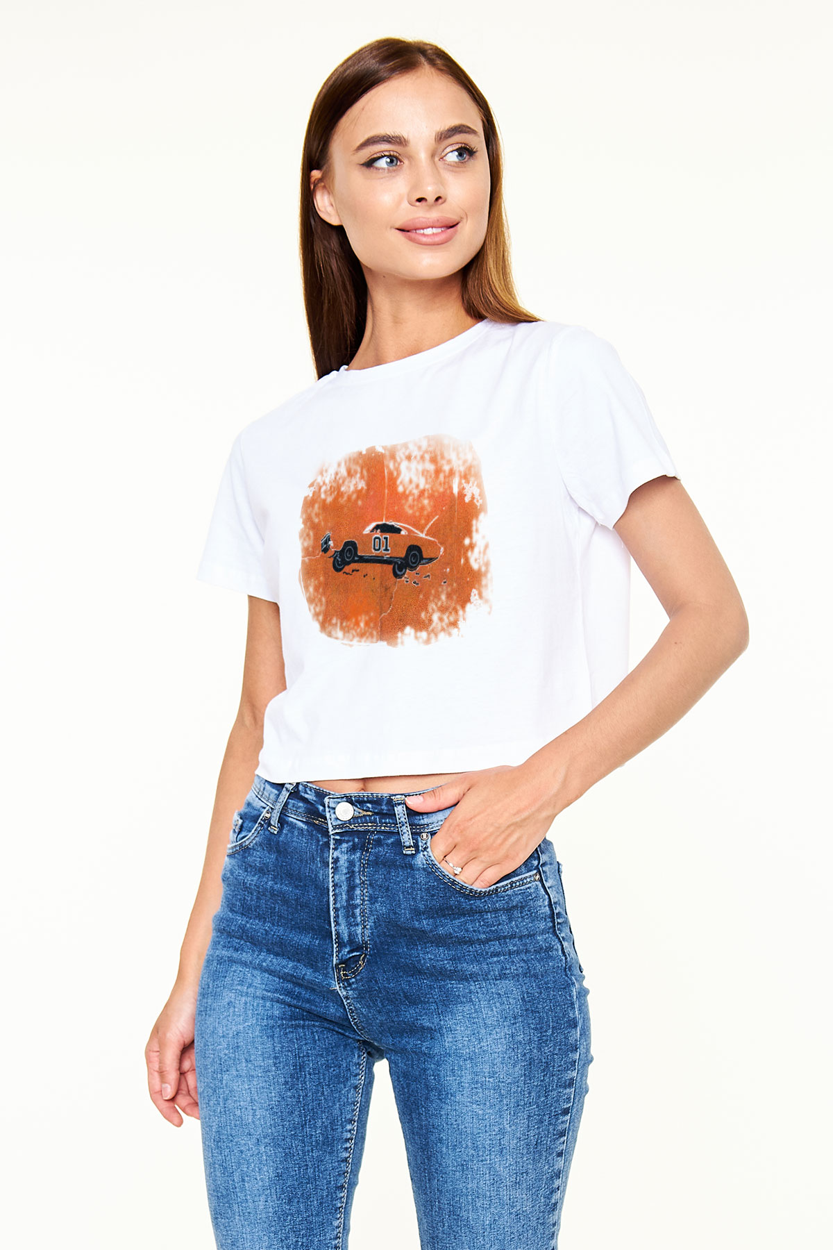 The Dukes of Hazzard Beyaz Unisex Oversize Tişört