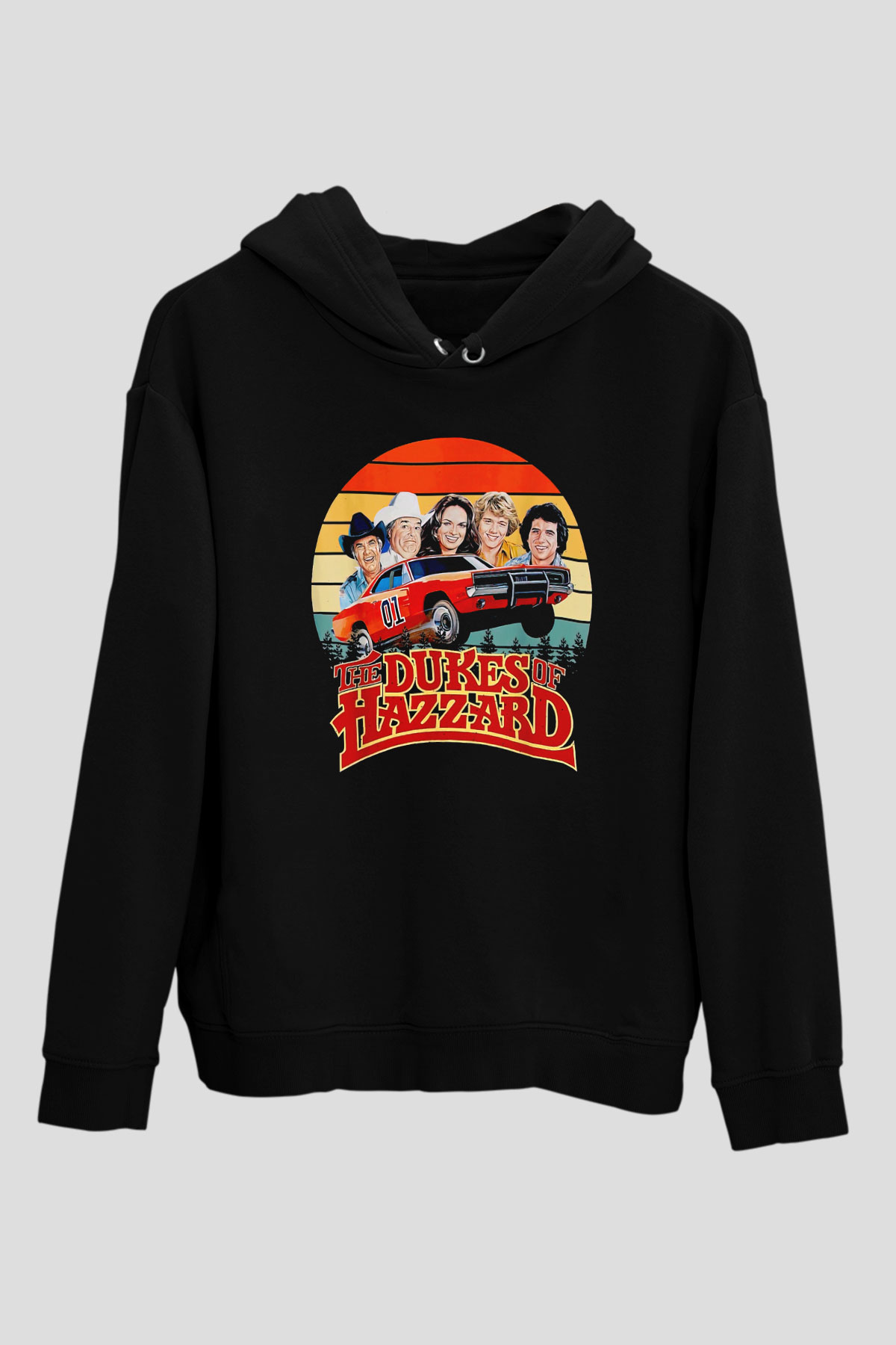 The Dukes of Hazzard Siyah Unisex Hoodie