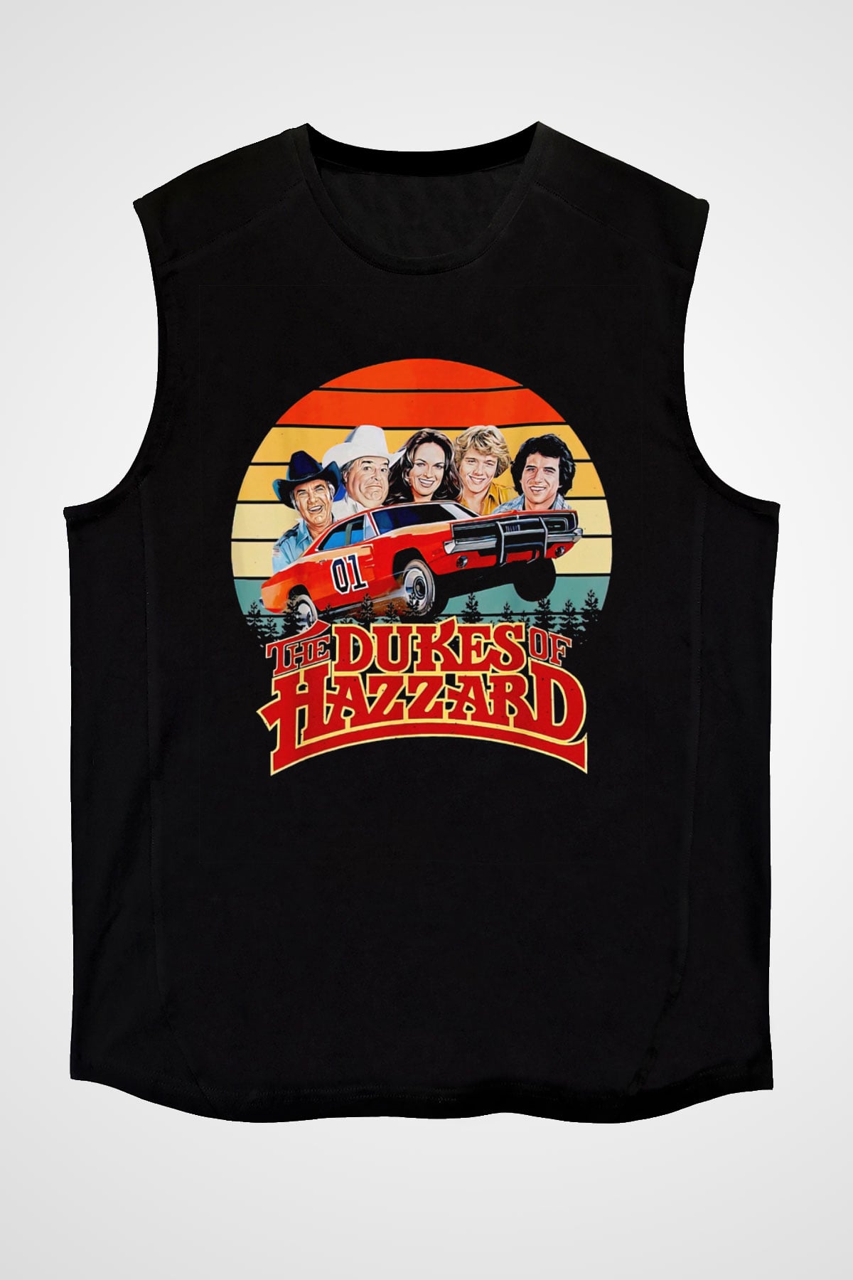 The Dukes of Hazzard Siyah Unisex  Kolsuz Tişört