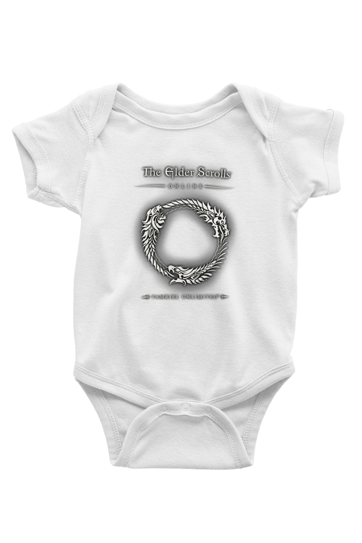 The Elder Scrolls Online Baskılı Beyaz Unisex Bebek Body - Zıbın