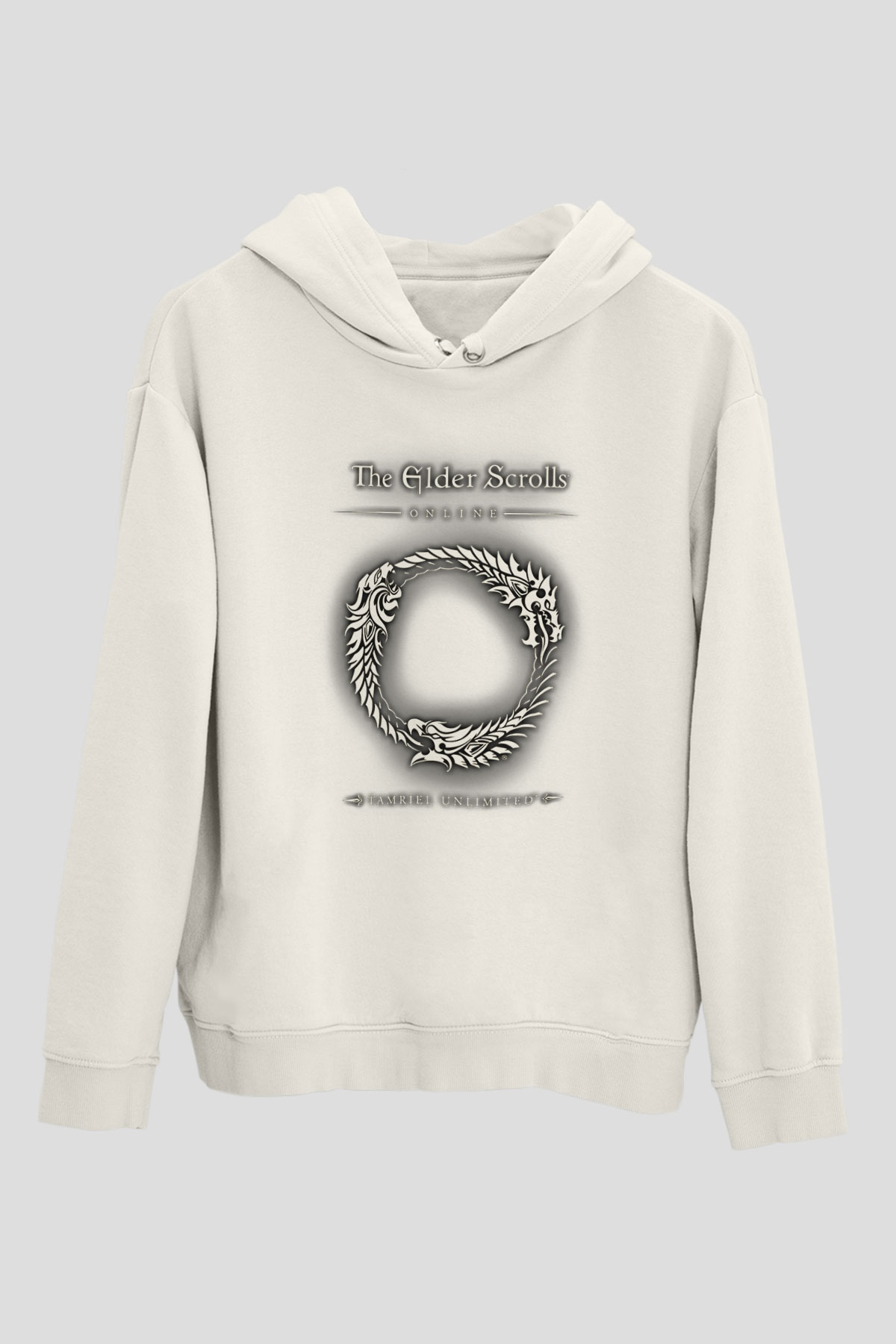 The Elder Scrolls Online Beyaz Unisex Kapşonlu Sweatshirt