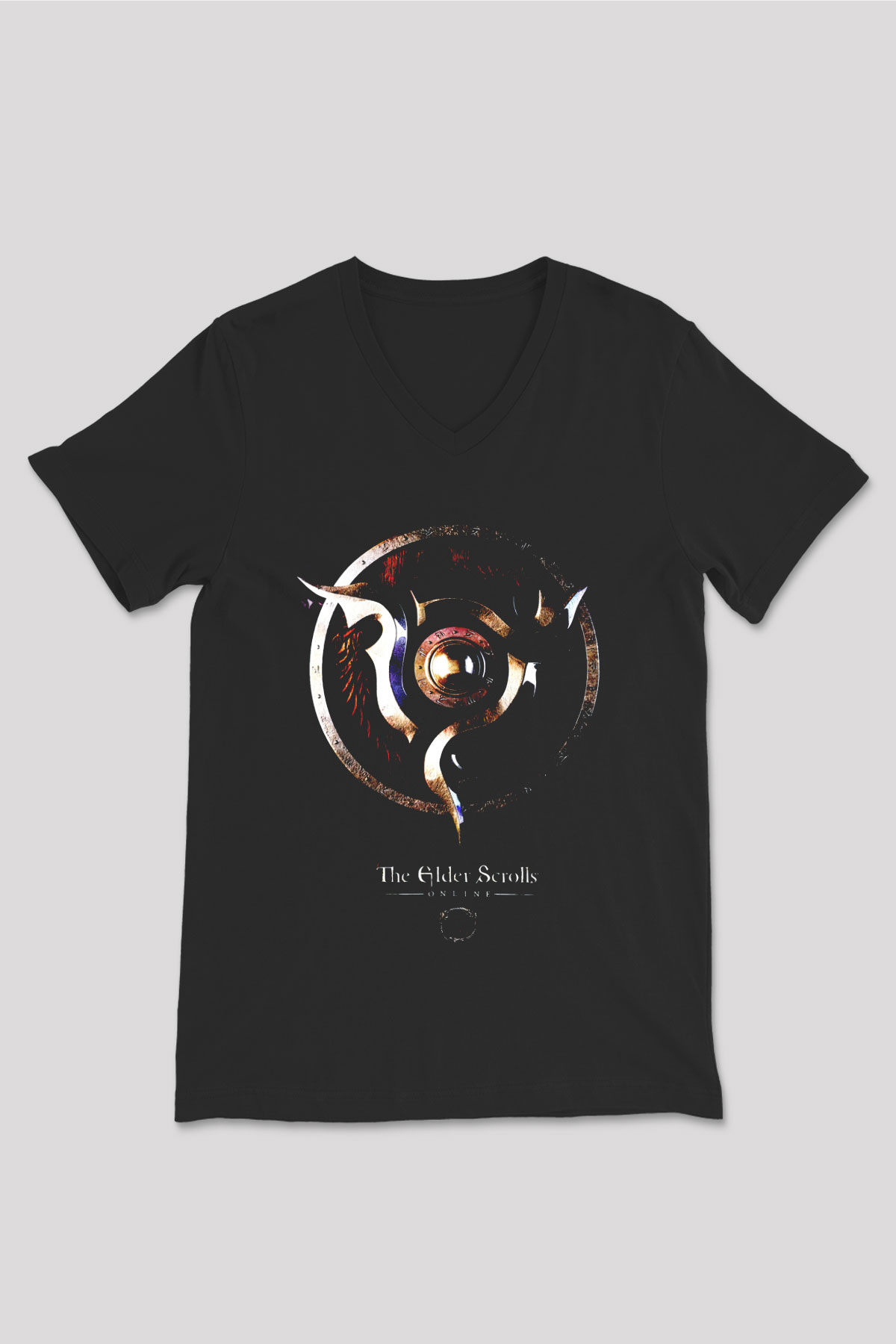 The Elder Scrolls Online Siyah Unisex V Yaka Tişört