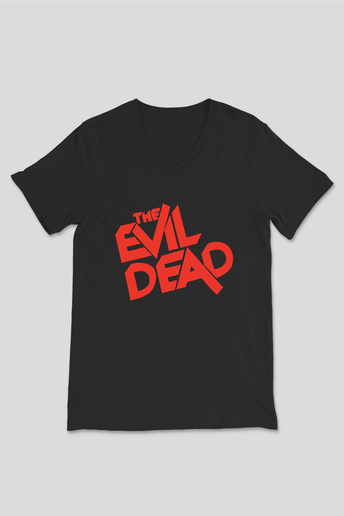 The Evil Dead Siyah Unisex V Yaka Tişört T-Shirt