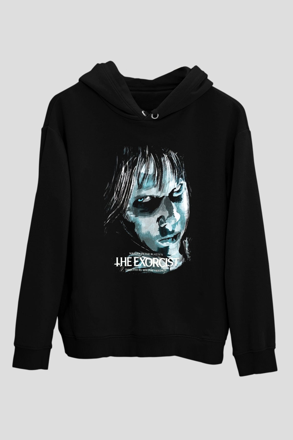 The Exorcist Siyah Unisex Kapüşonlu Sweatshirt