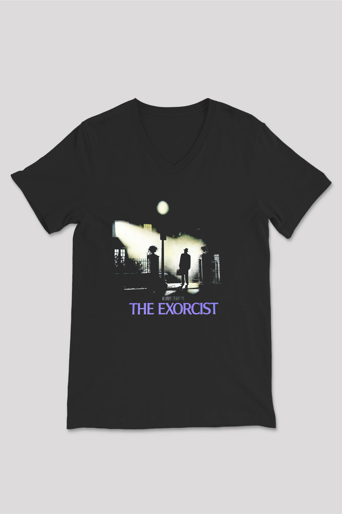 The Exorcist Siyah Unisex  V Yaka Tişört