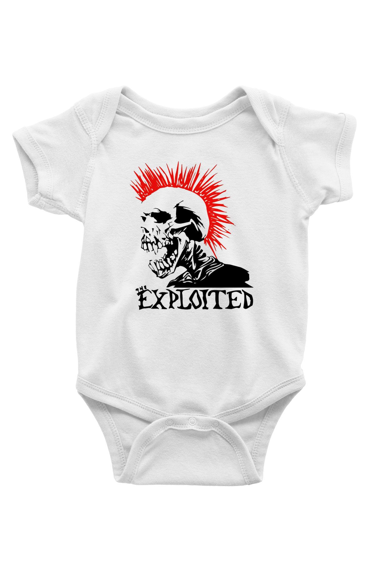 The Exploited Baskılı Beyaz Unisex Bebek Body - Zıbın