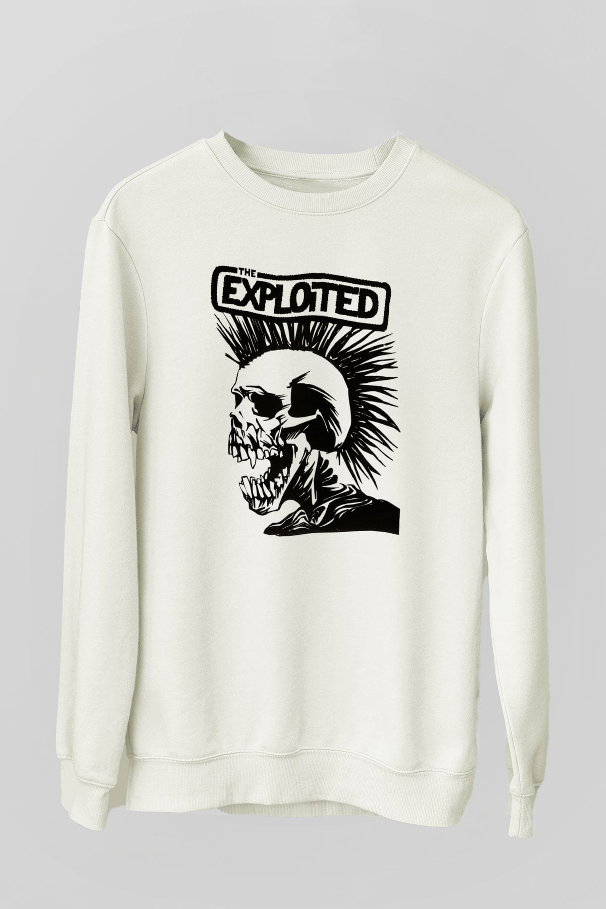 The Exploited Beyaz Unisex Sweatshirt