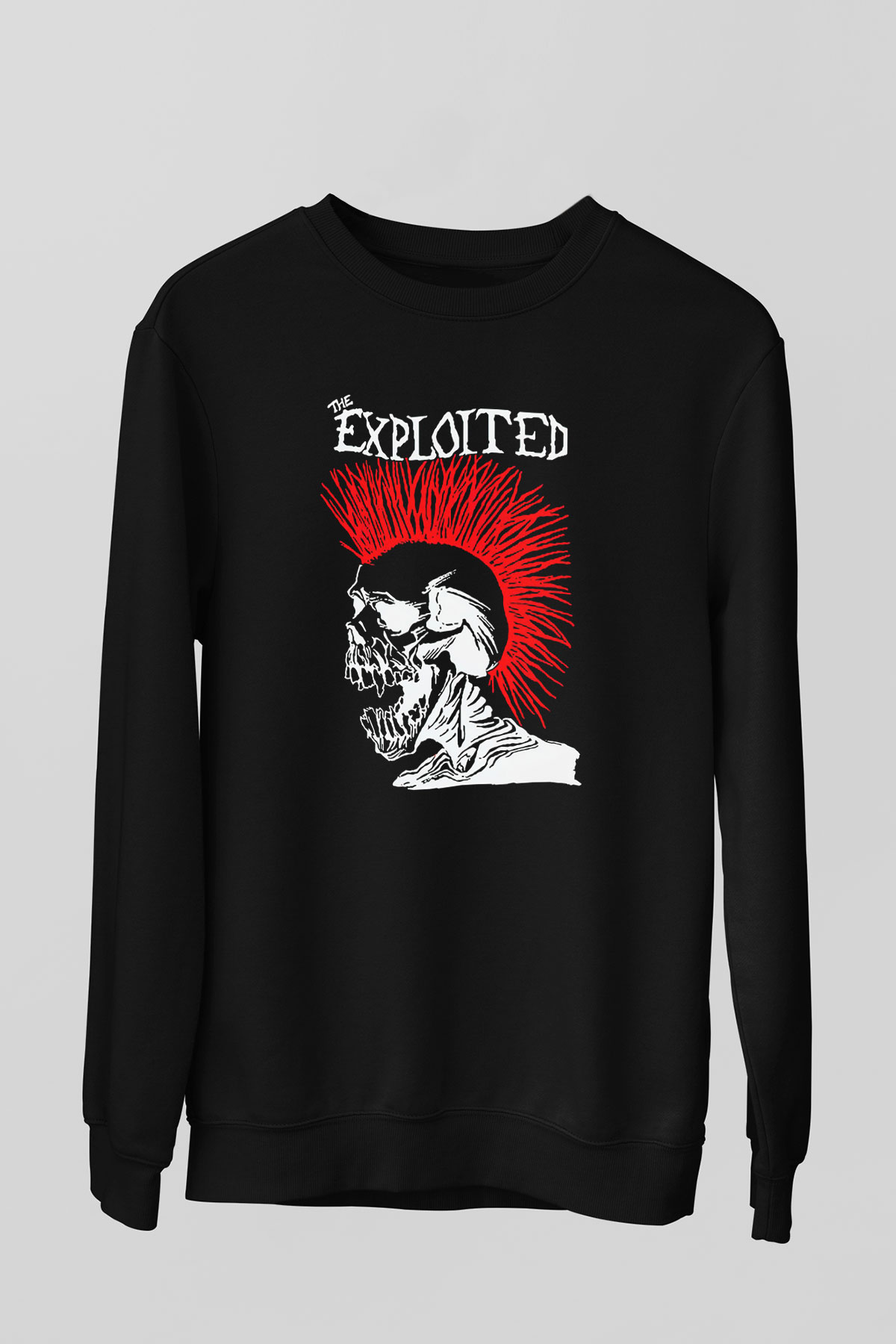 The Exploited Siyah Unisex Sweatshirt