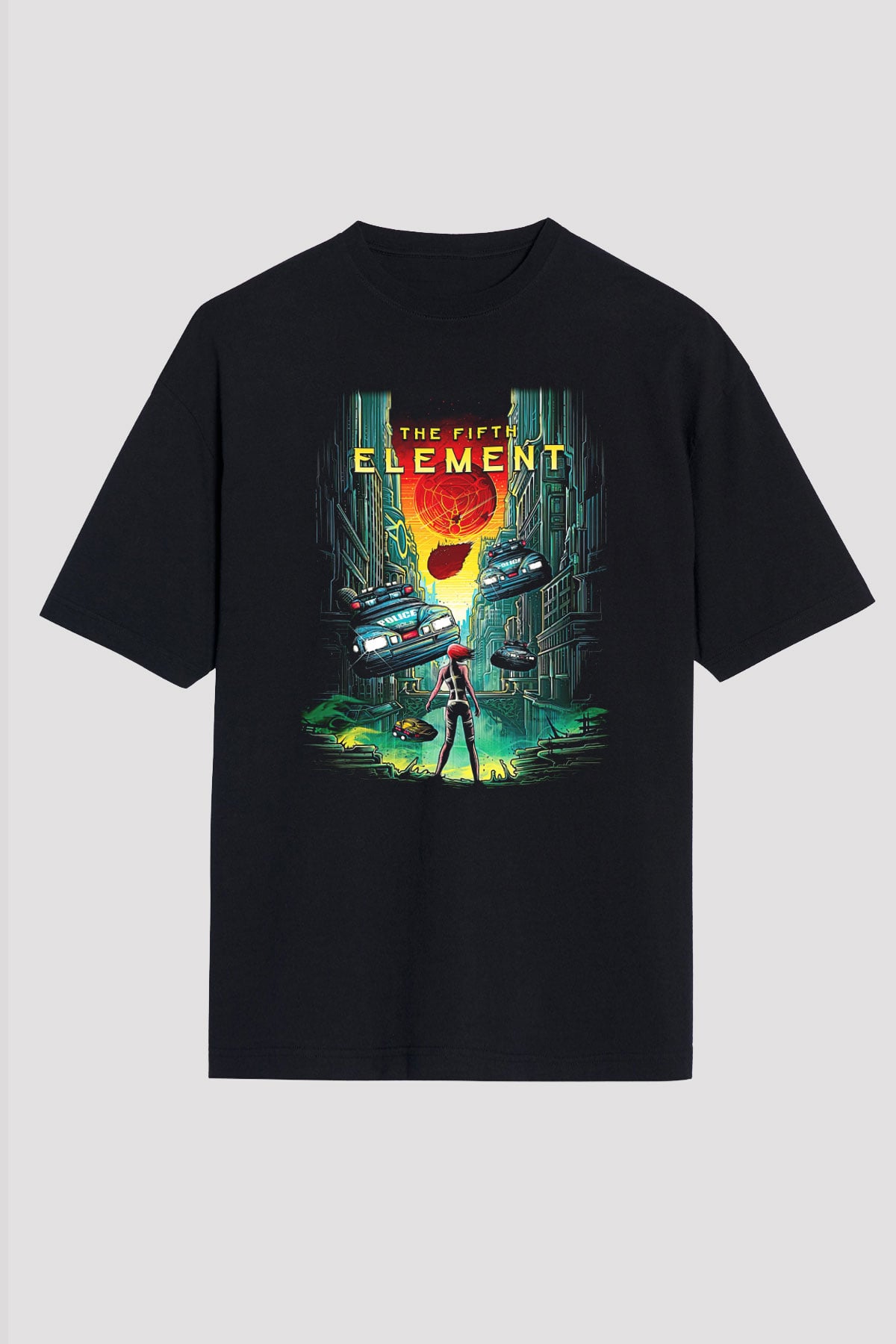 The Fifth Element Siyah Unisex Oversize Tişört