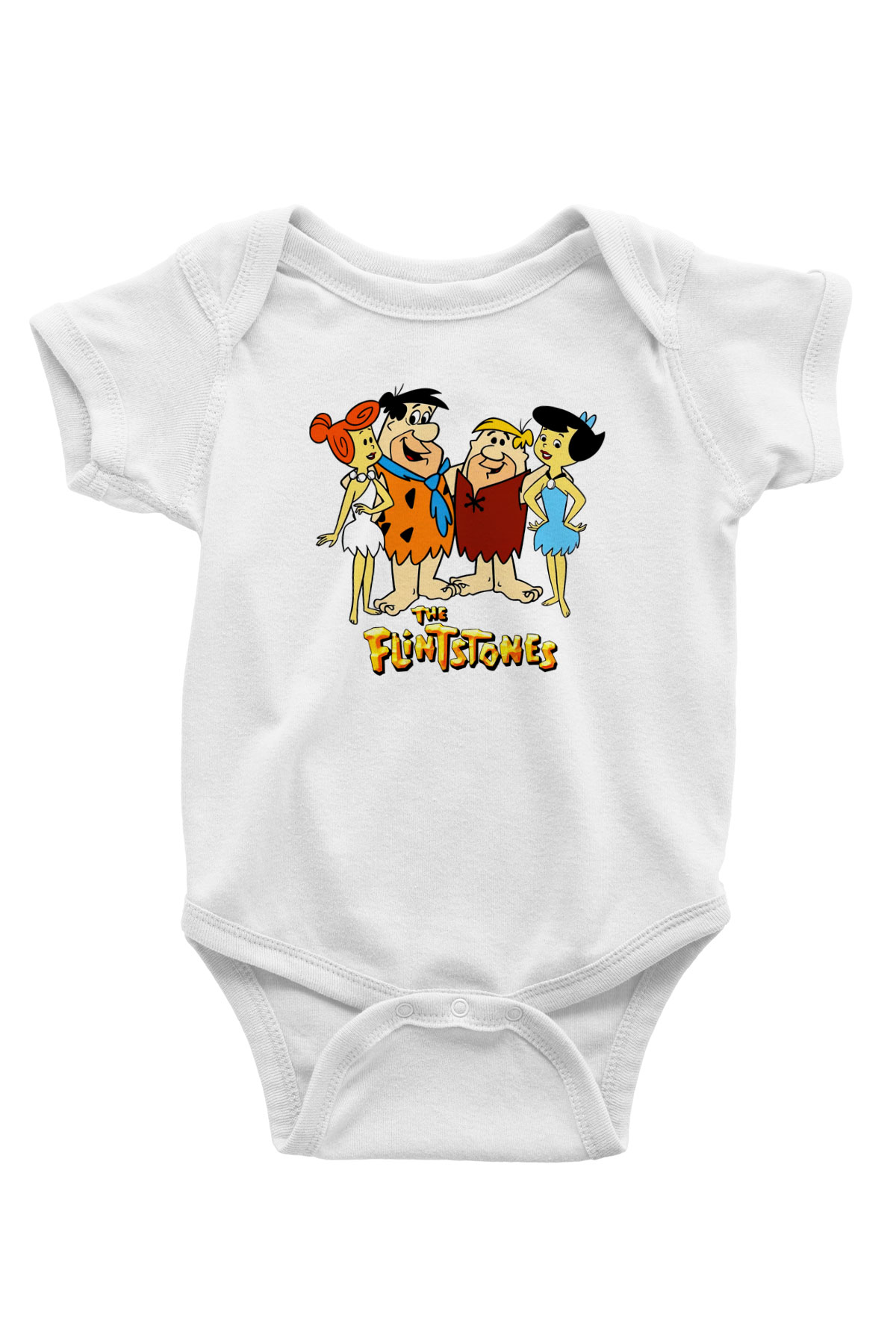 The Flintstones Taş Devri Beyaz Bebek Body - Zıbın