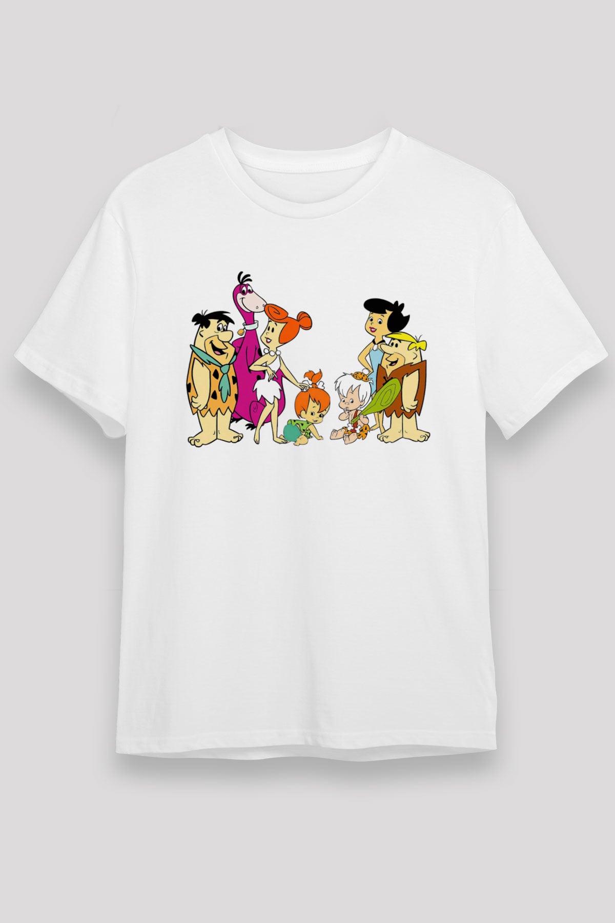 The Flintstones Taş Devri Beyaz Unisex Tişört