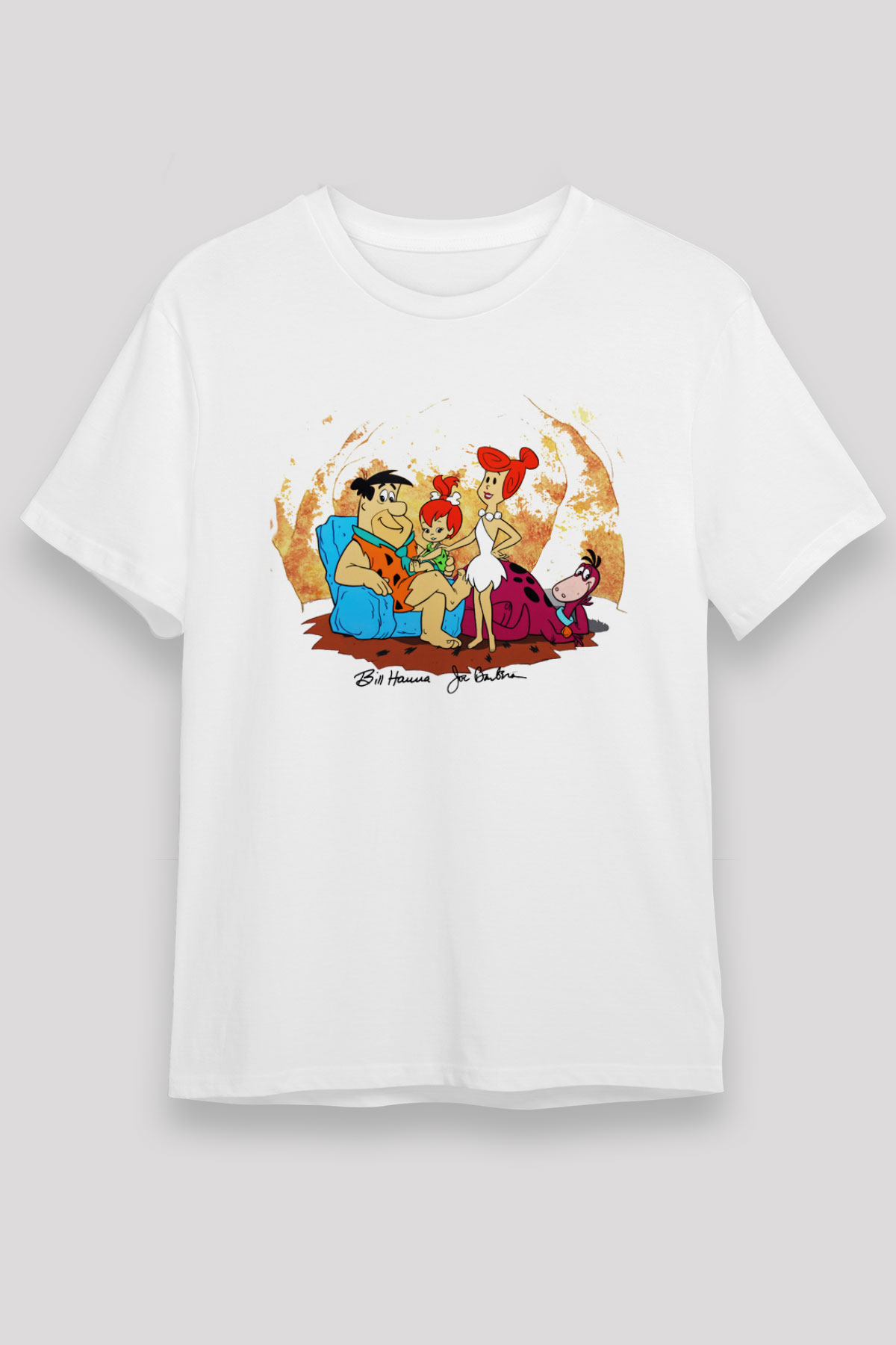 The Flintstones Taş Devri Beyaz Unisex Tişört
