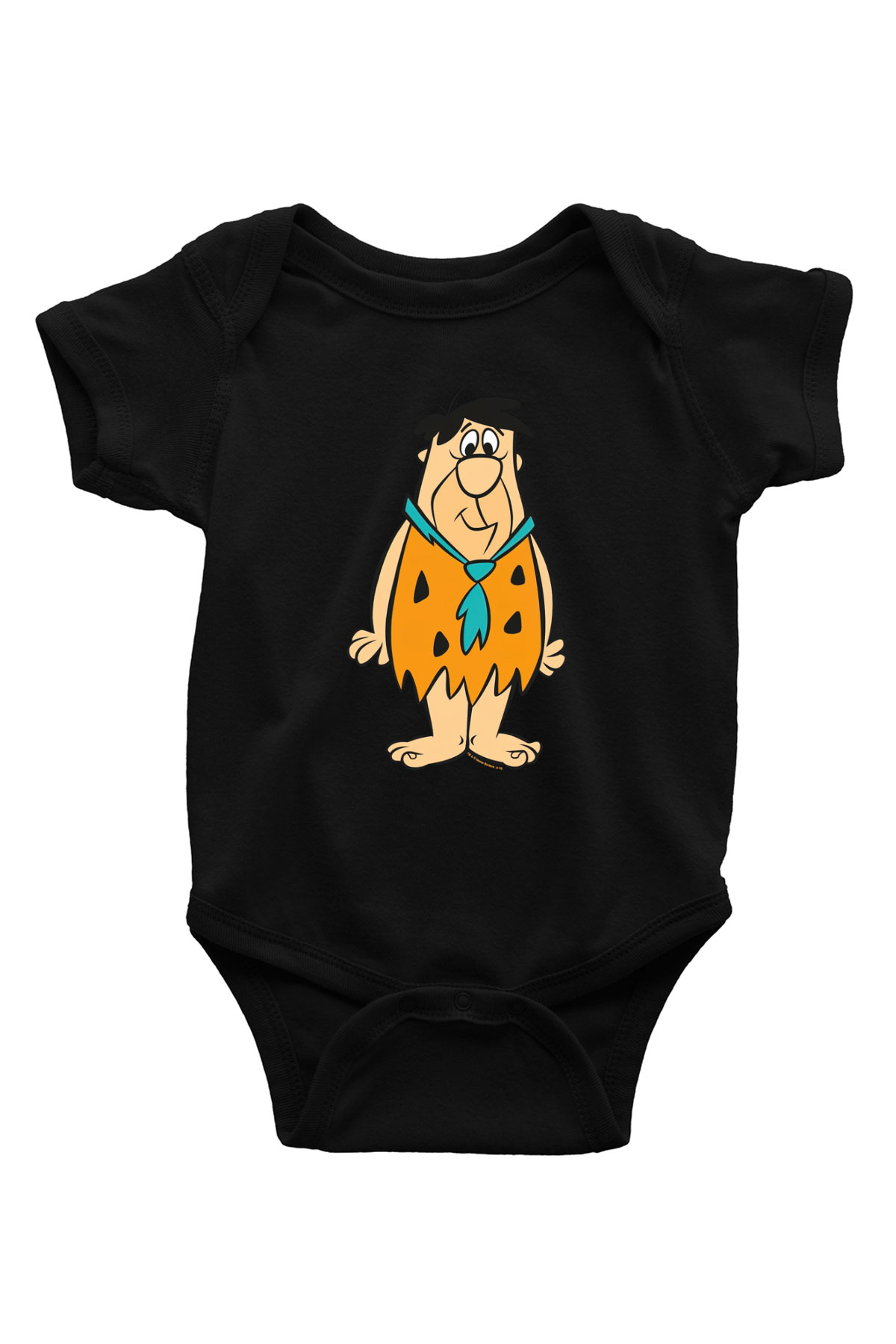 The Flintstones Taş Devri Siyah Bebek Body - Zıbın