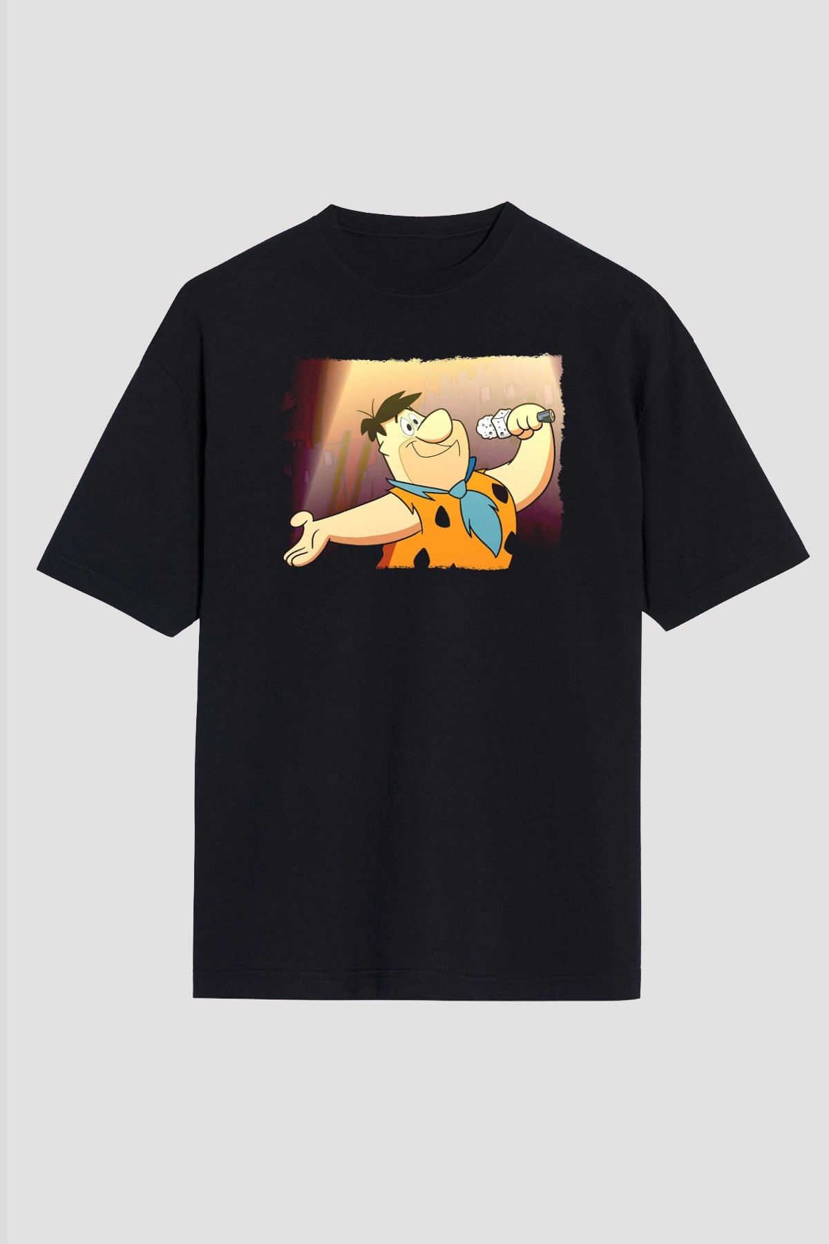 The Flintstones Taş Devri Siyah Unisex Tişört