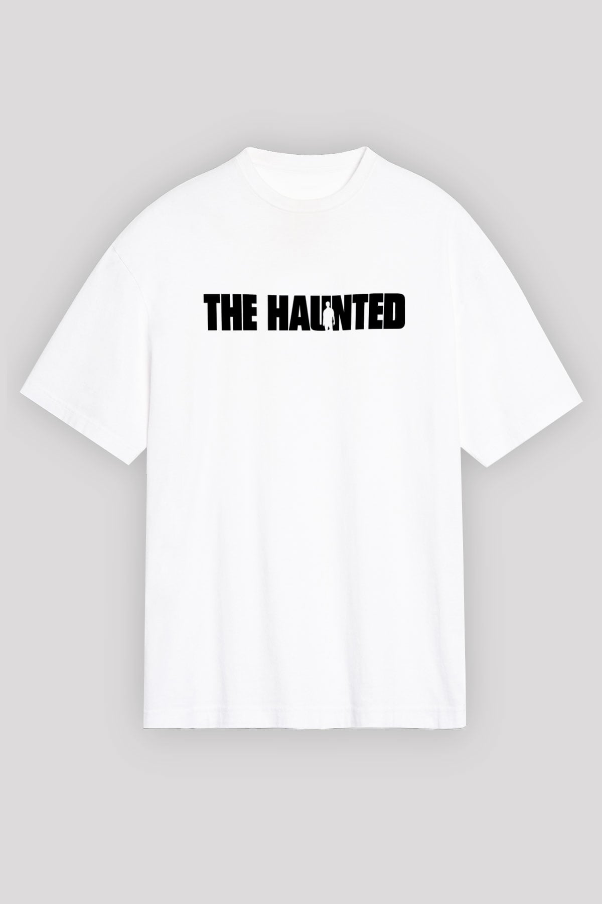 The Haunted Beyaz Unisex Oversize Tişört T-Shirt