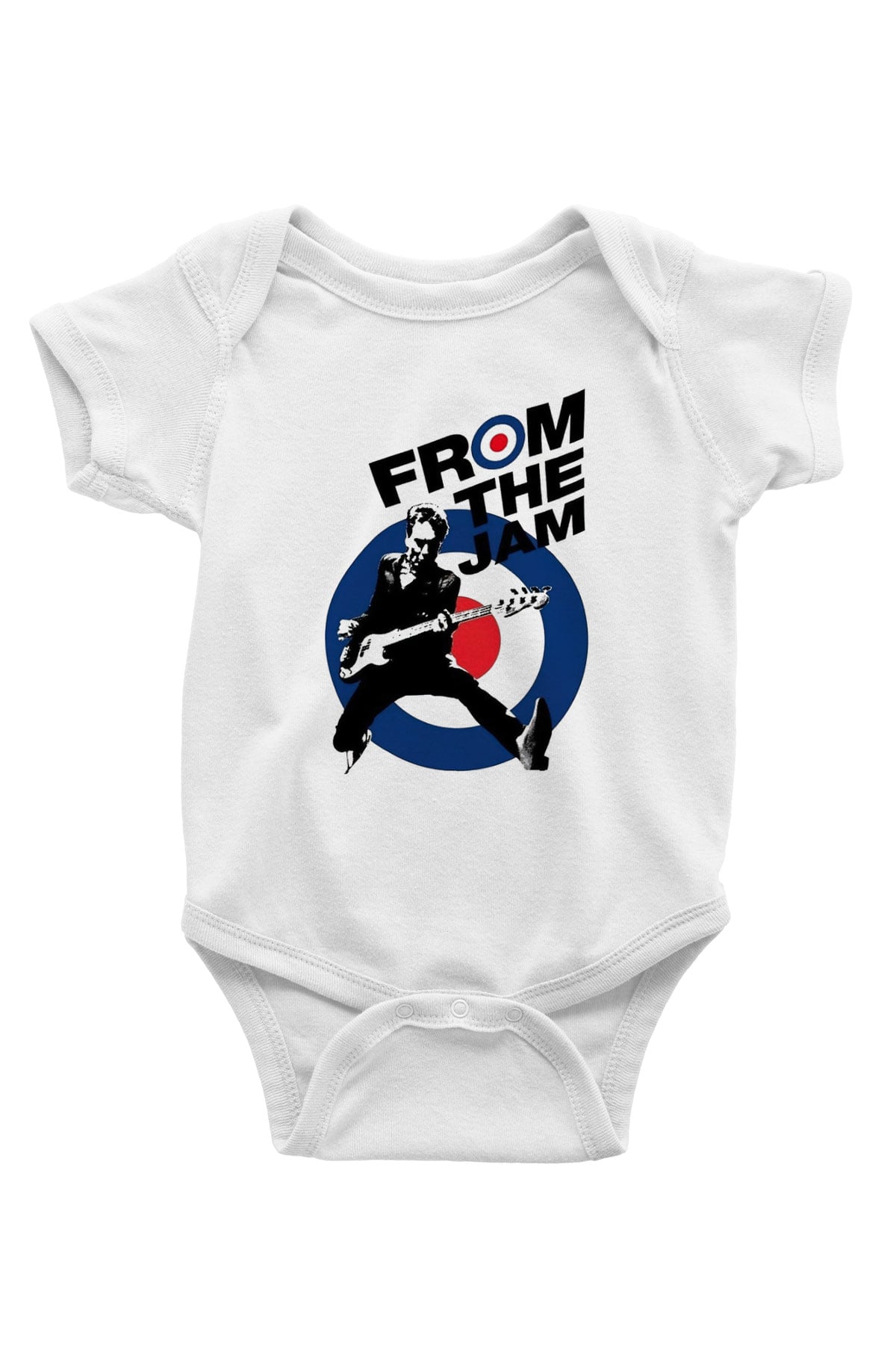 The Jam Baskılı Beyaz Unisex Bebek Body - Zıbın