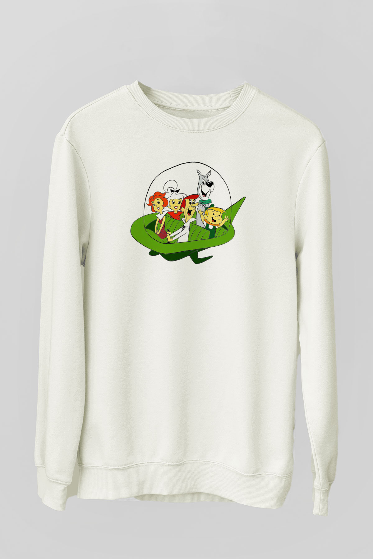 The Jetsons Jetsonlar Beyaz Unisex Sweatshirt