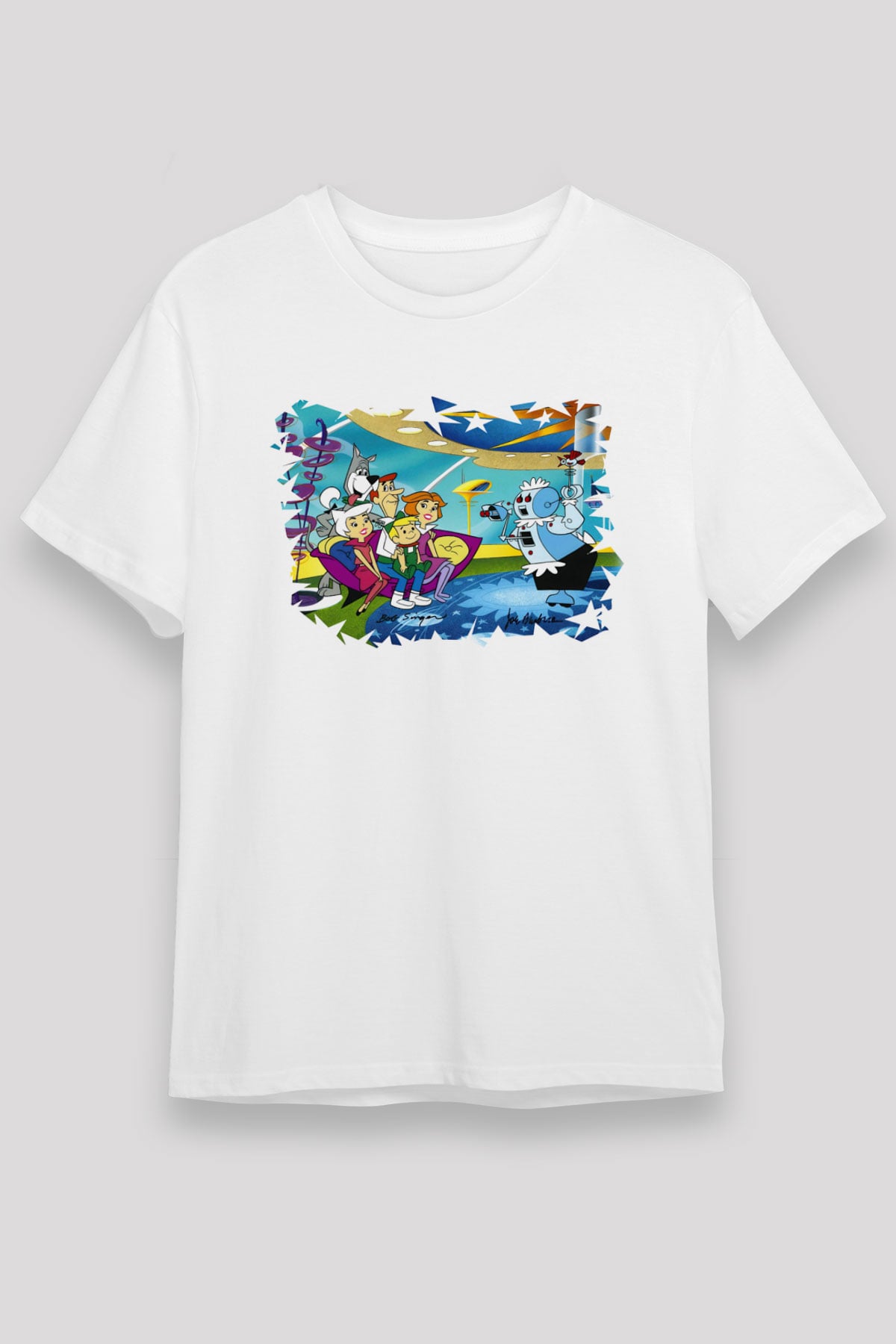 The Jetsons Jetsonlar Beyaz Unisex Tişört