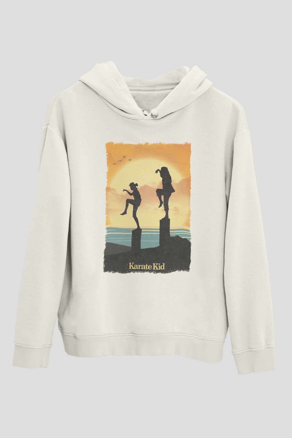 The Karate Kid Beyaz Unisex Hoodie