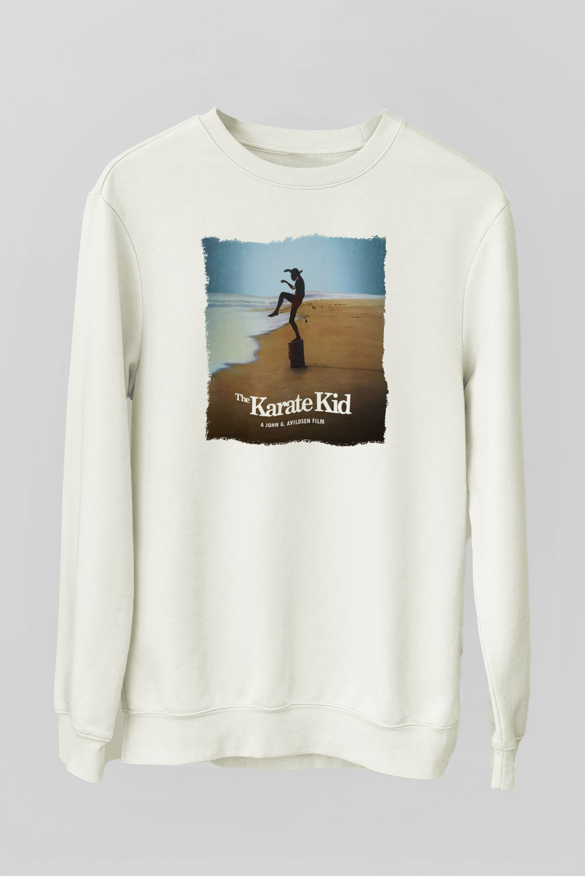 The Karate Kid Beyaz Unisex Sweatshirt
