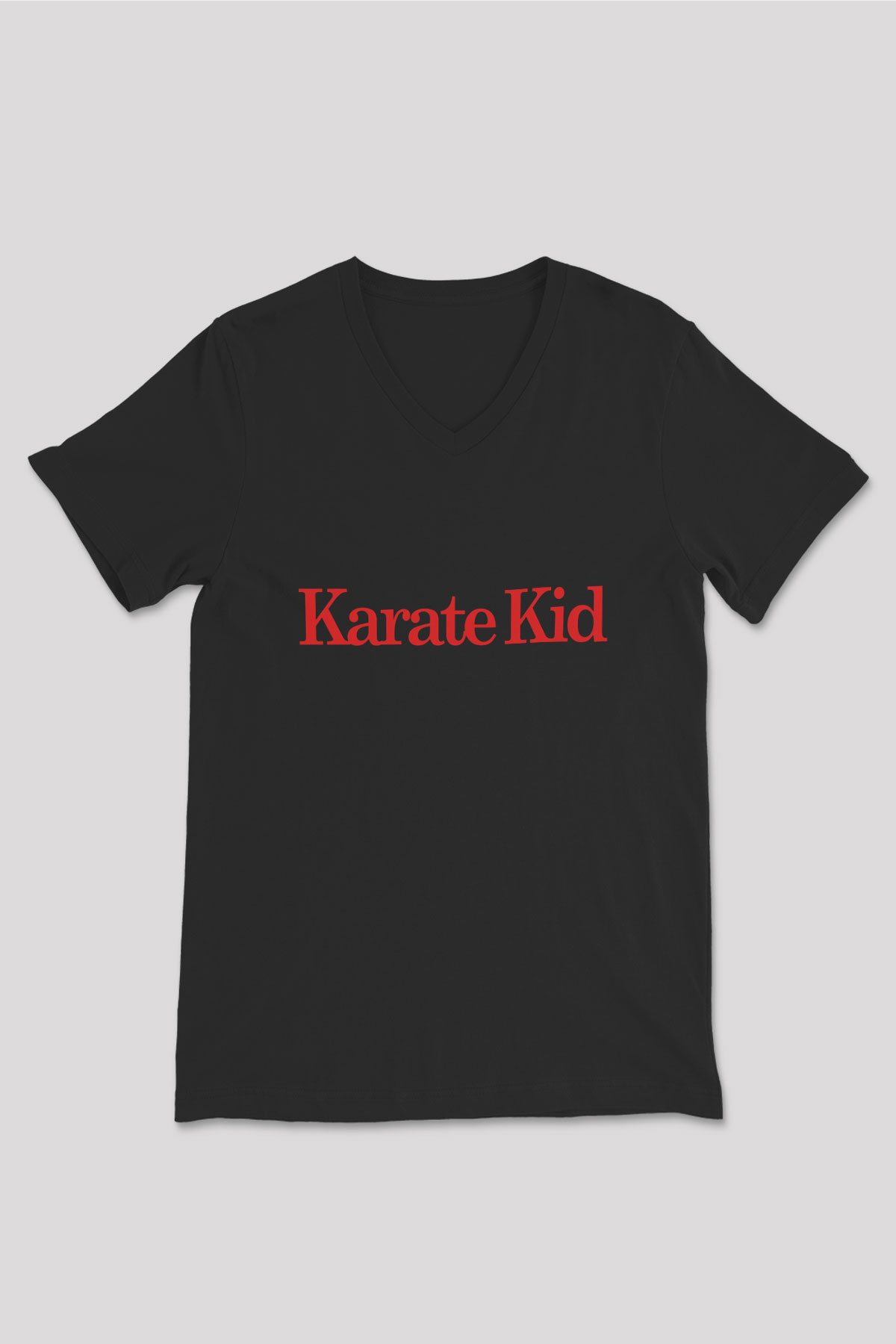 The Karate Kid Siyah Unisex V Yaka Tişört T-Shirt