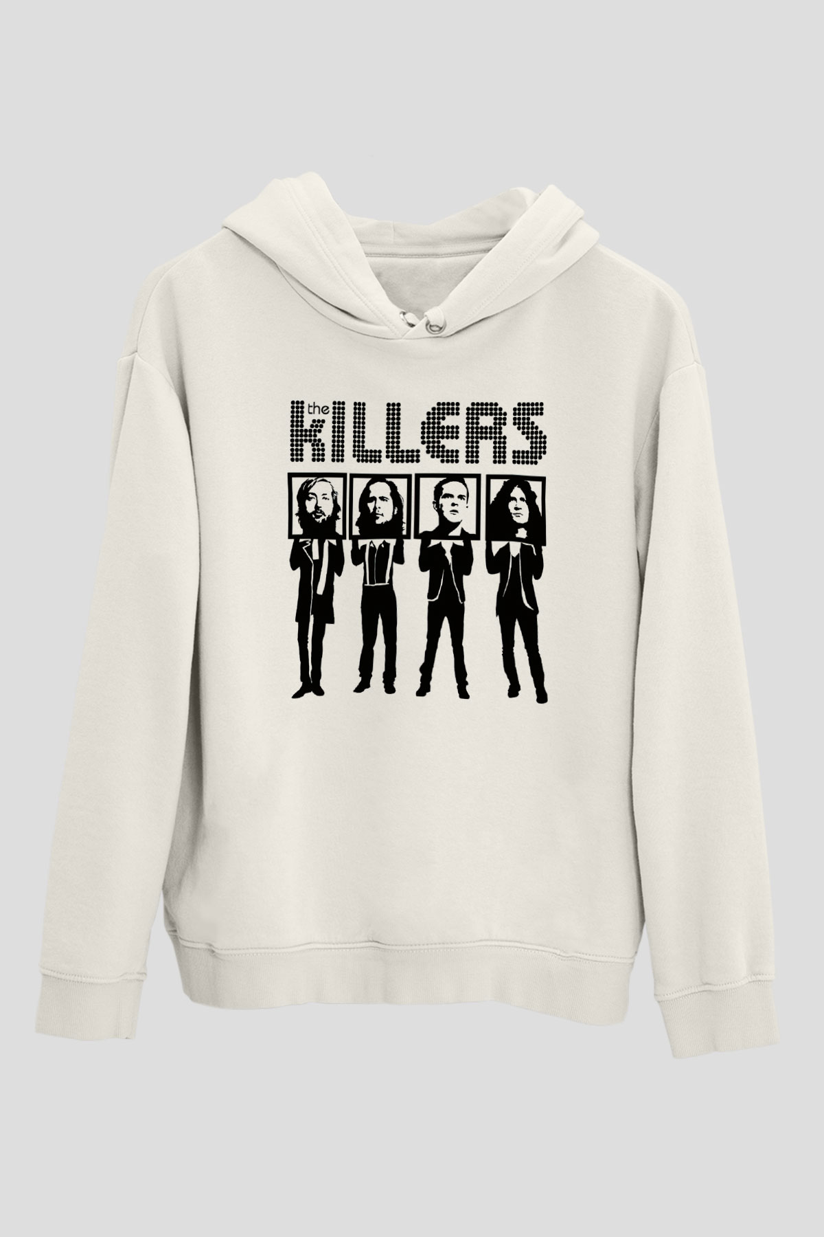 The Killers Beyaz Unisex Kapşonlu Sweatshirt